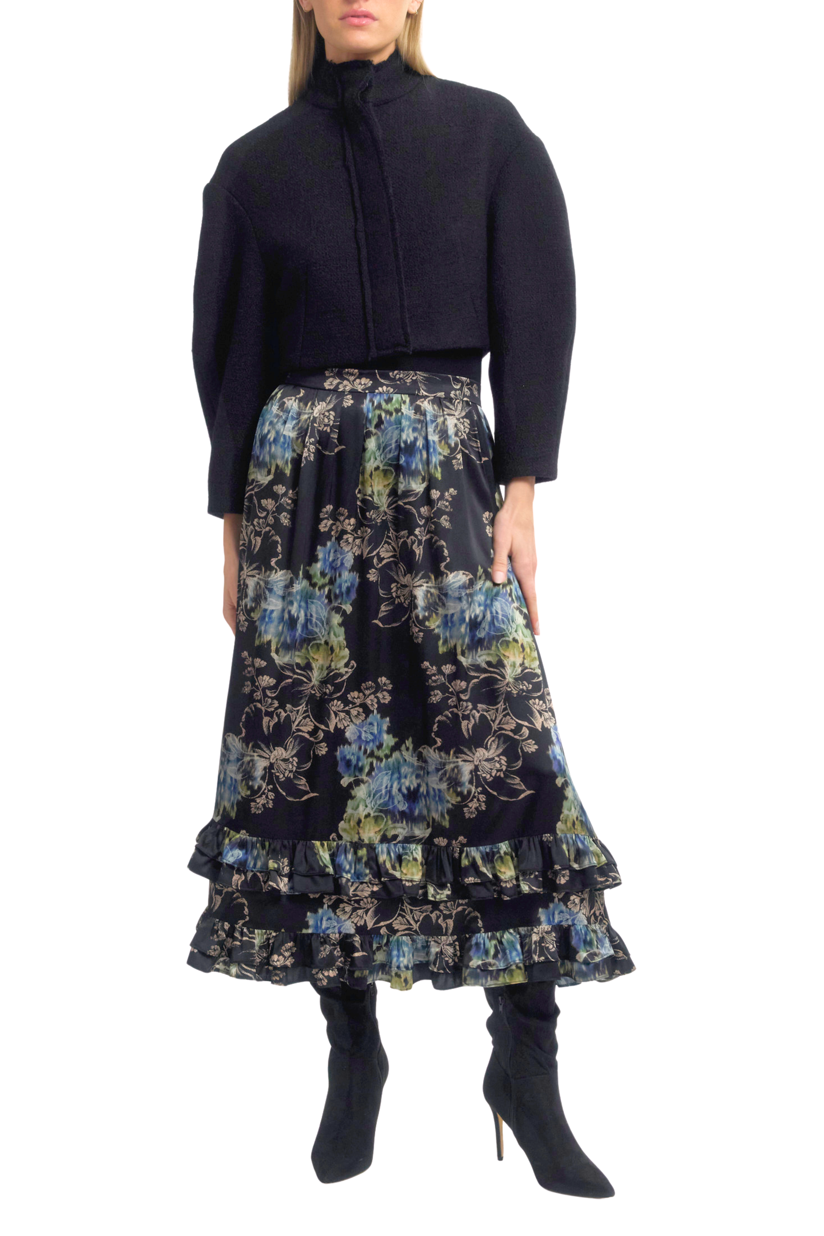 Cropped Coat with Signature Placket