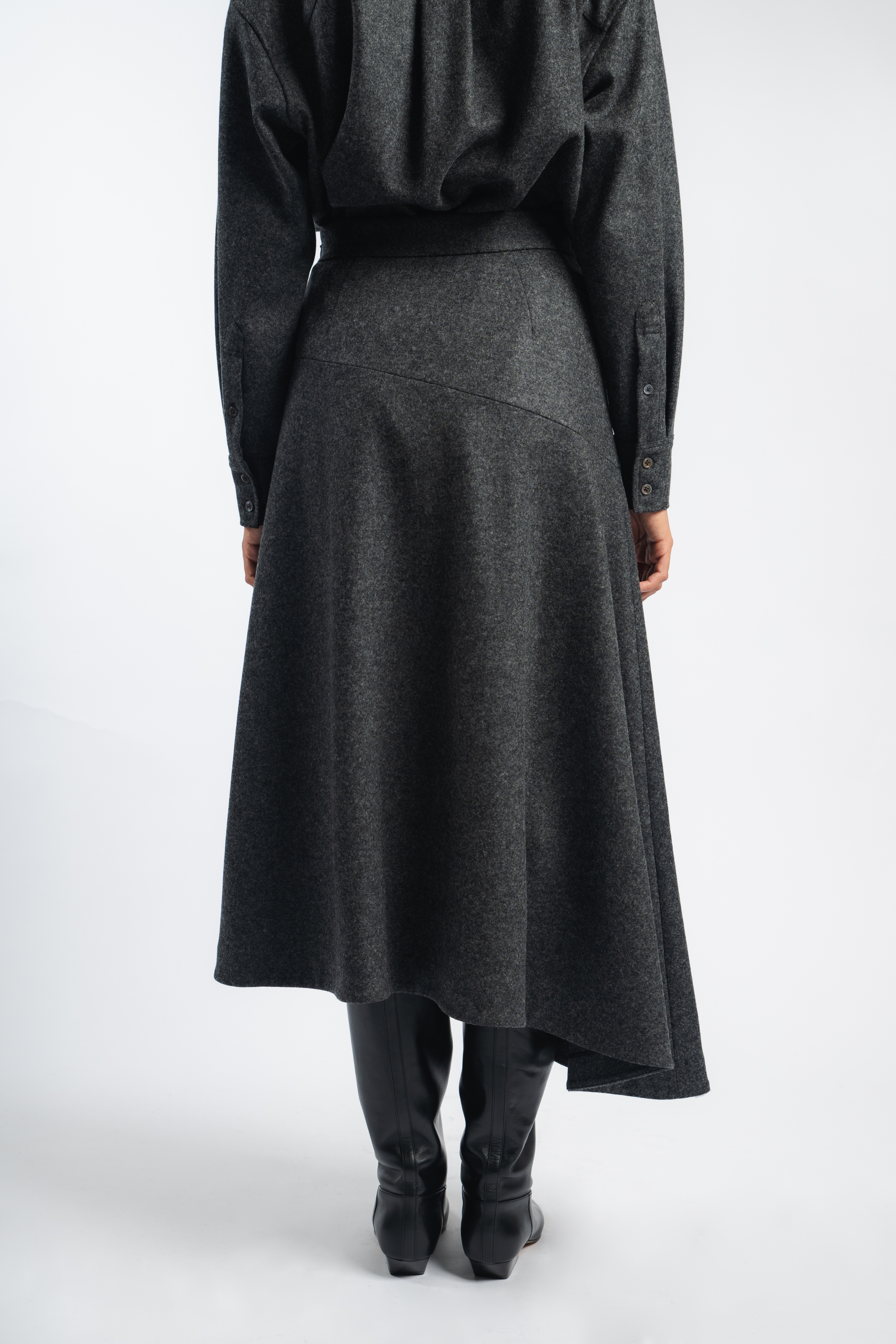 Draped Skirt in Gray