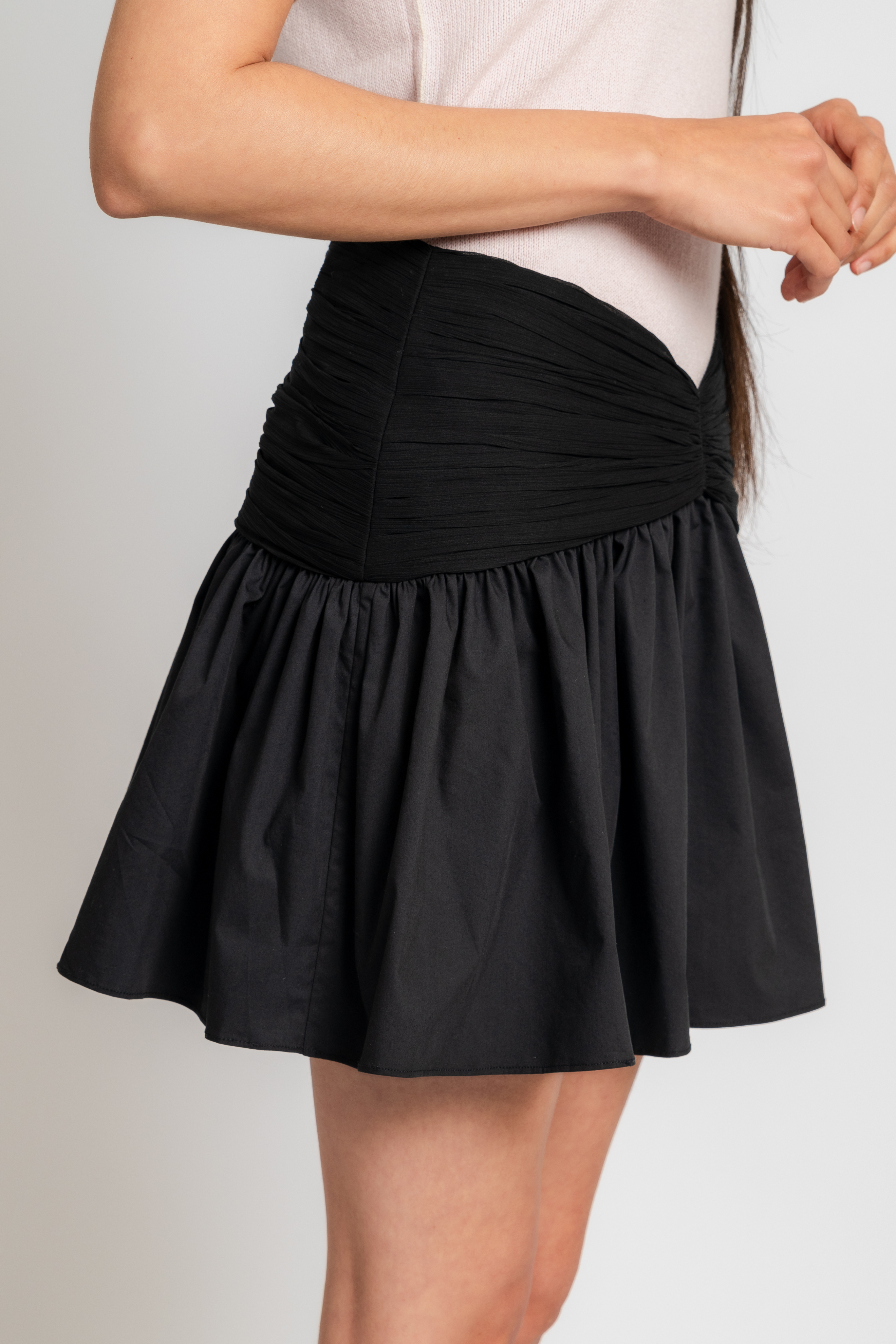 Gathered Mini Skirt