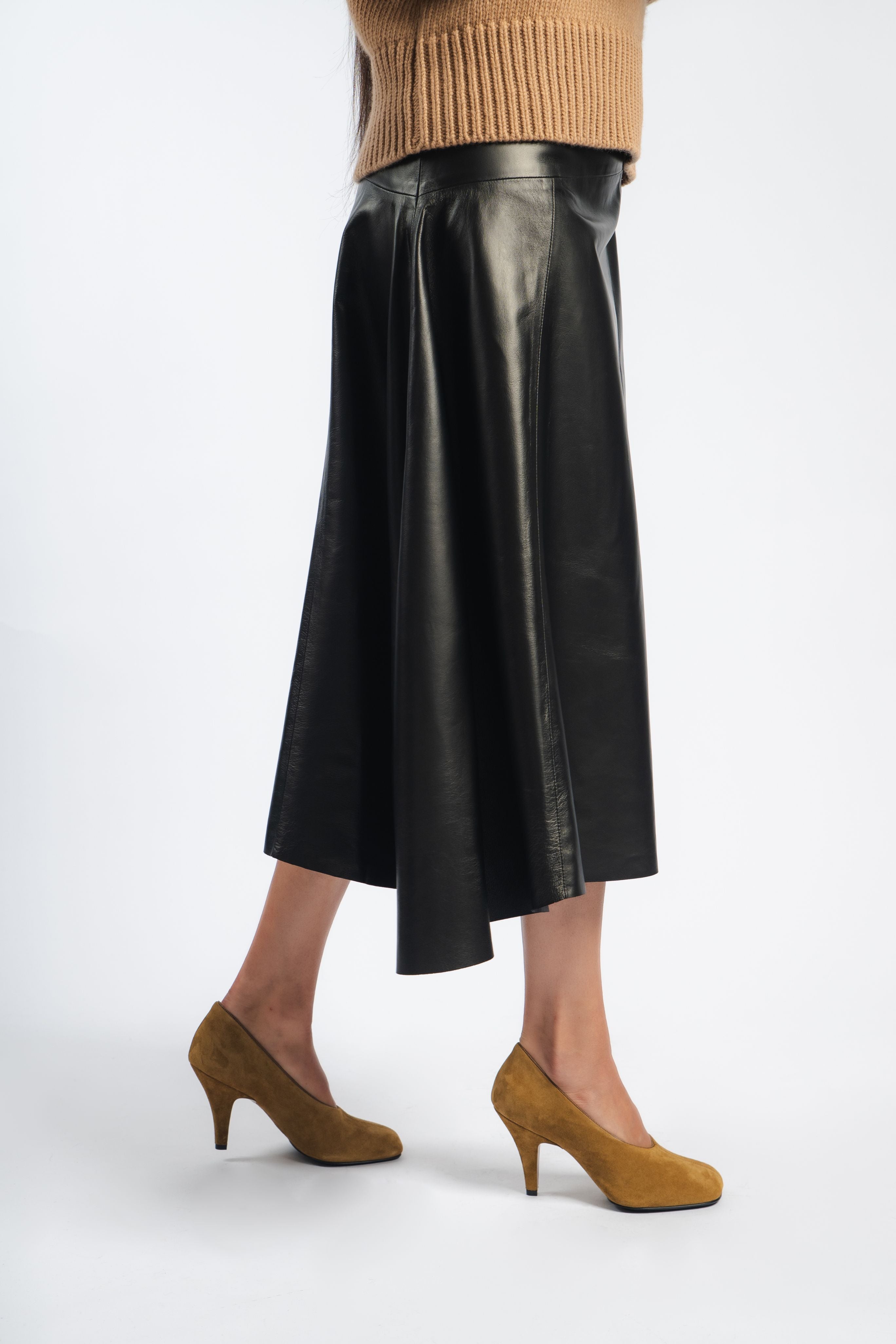 Draped Skirt in Black