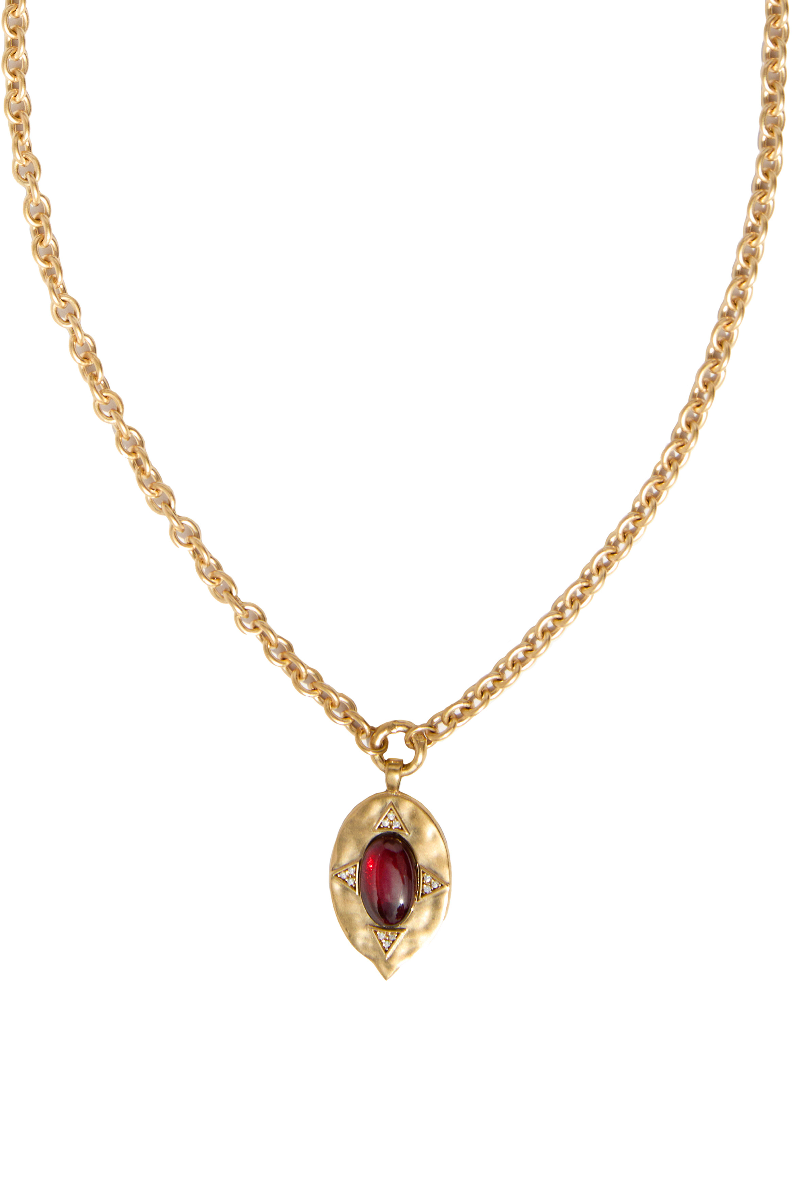 Exclusive House of Harlow The Coin Garnet Pendant Necklace