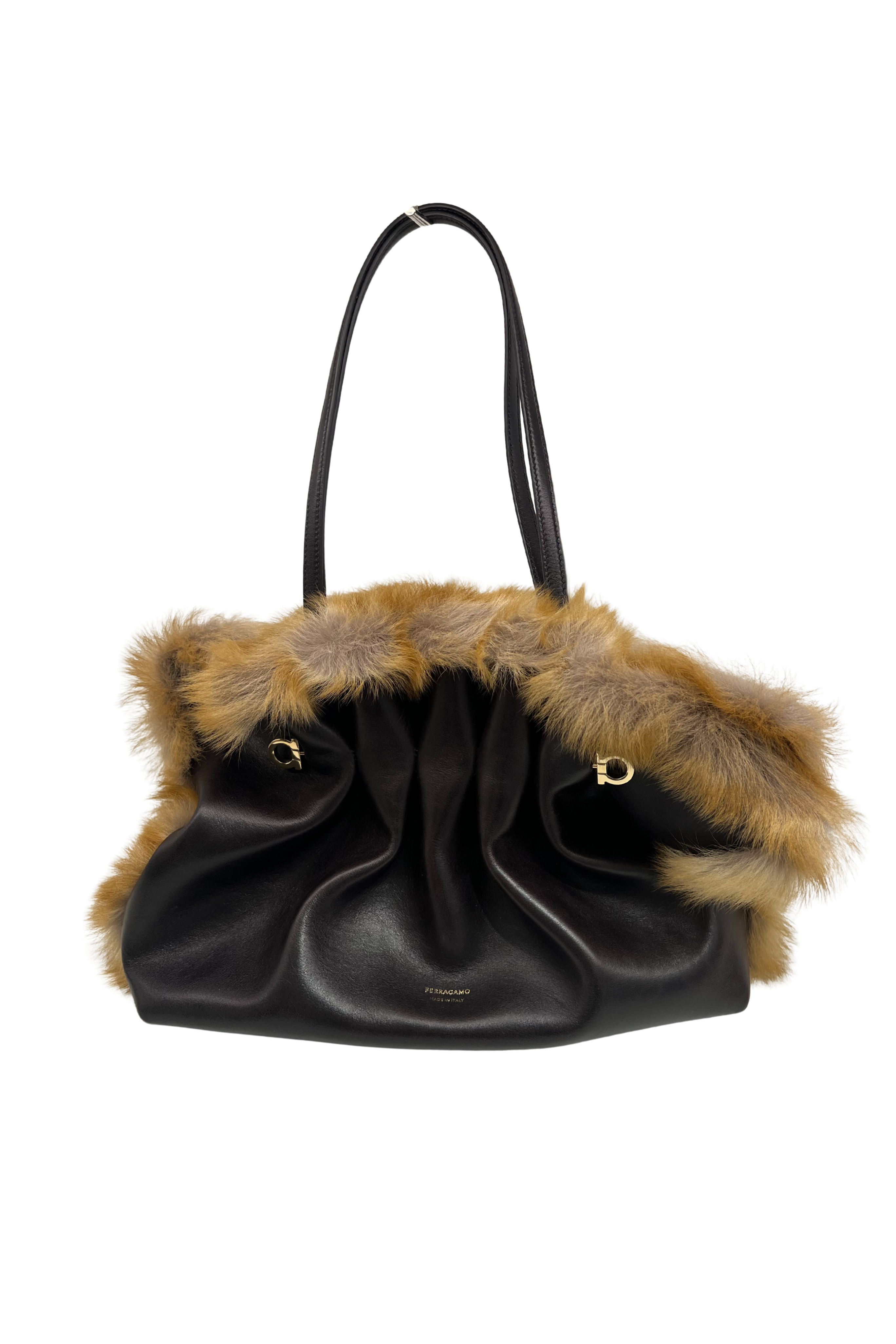 Soft Bag with Fur Piping