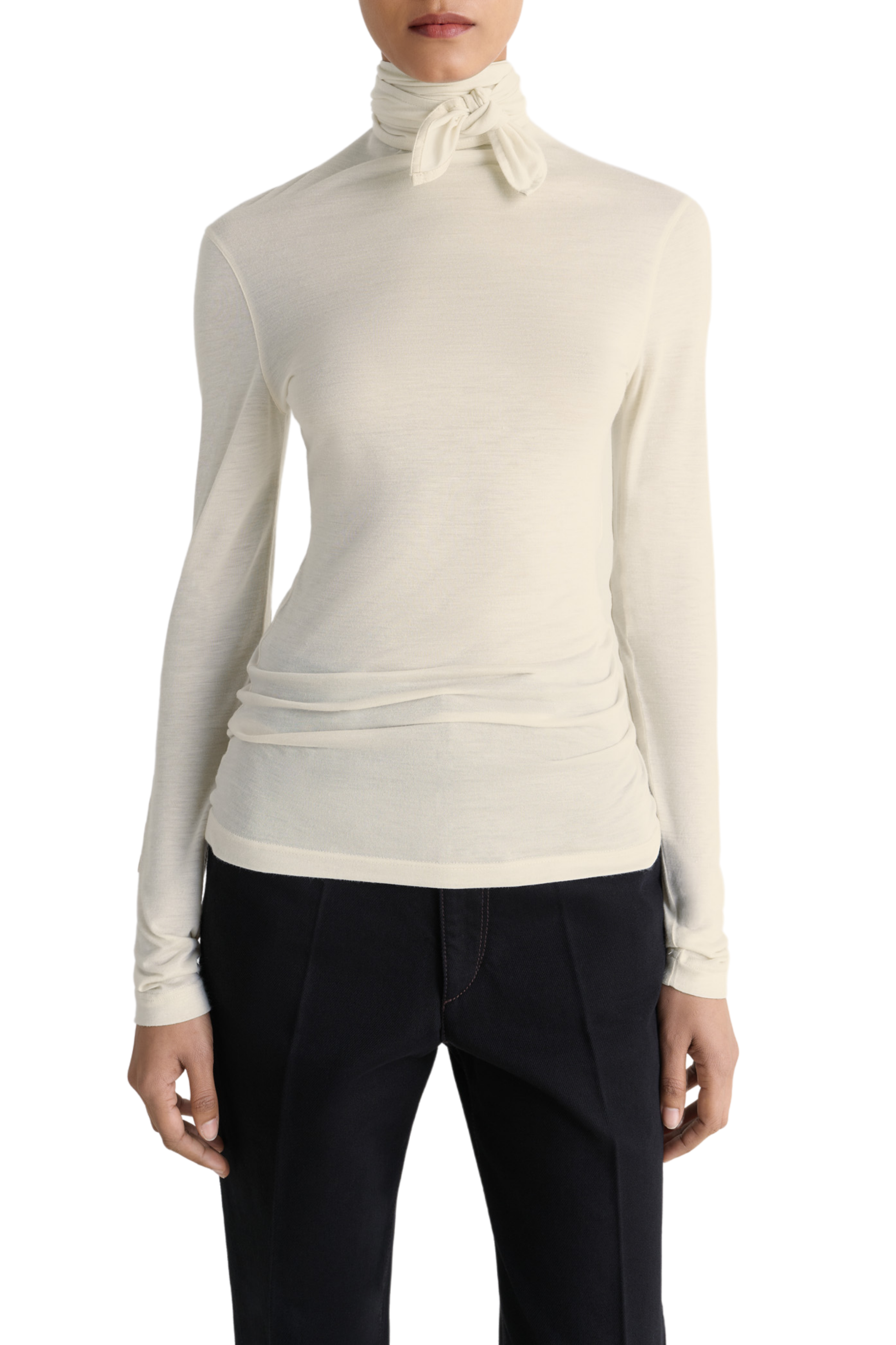 Foulard Top in Pearl White