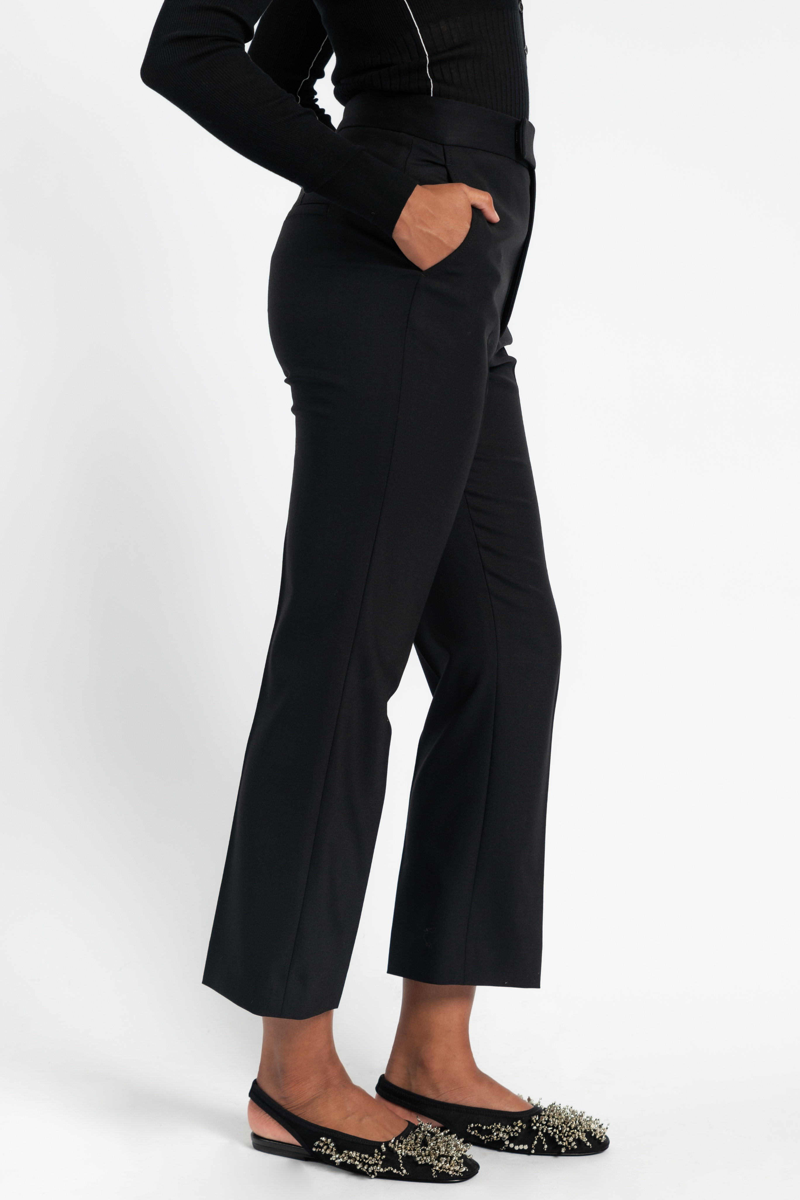 High Waisted Crop Trouser