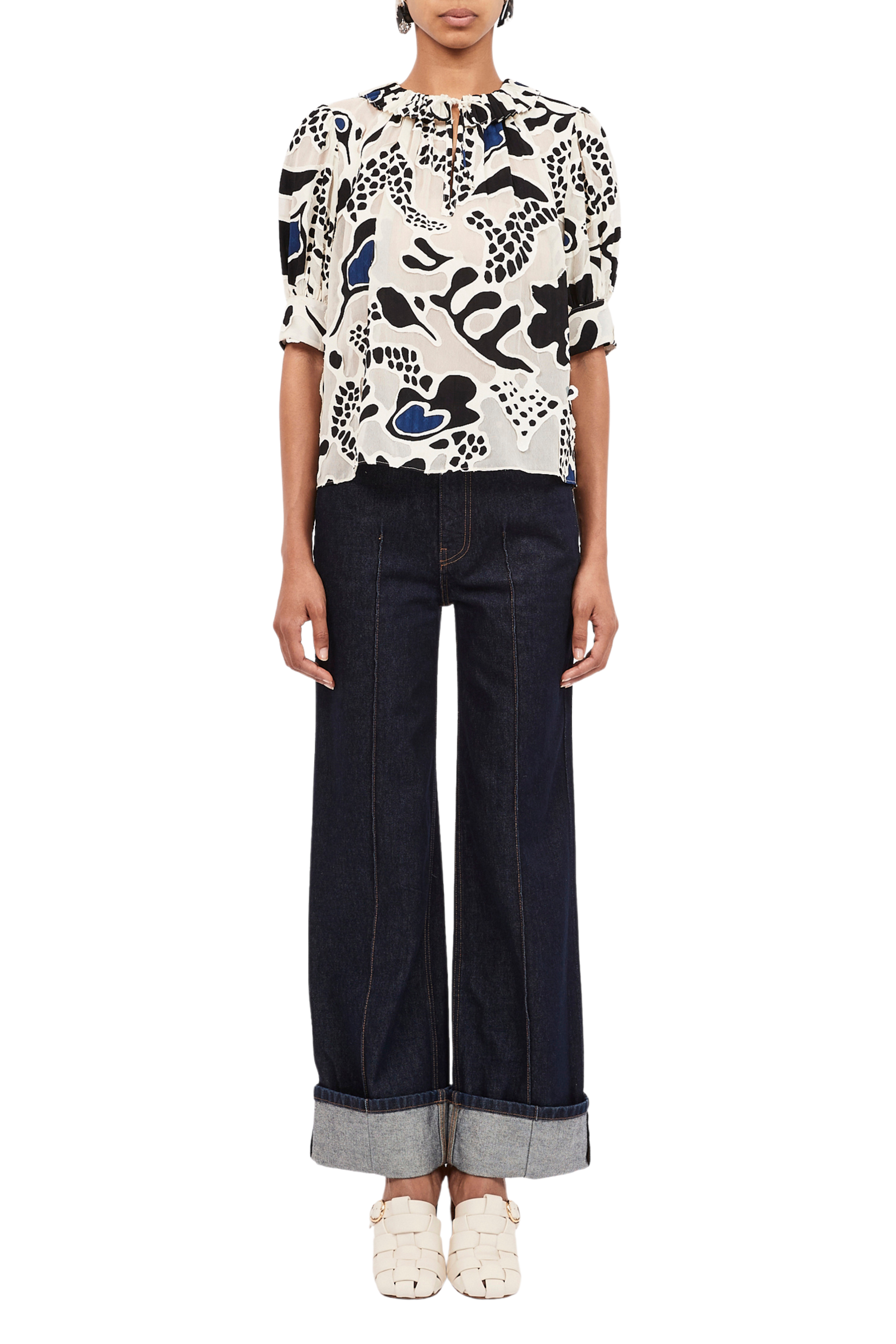 ULLA JOHNSON Marcella Abstract Floral Top