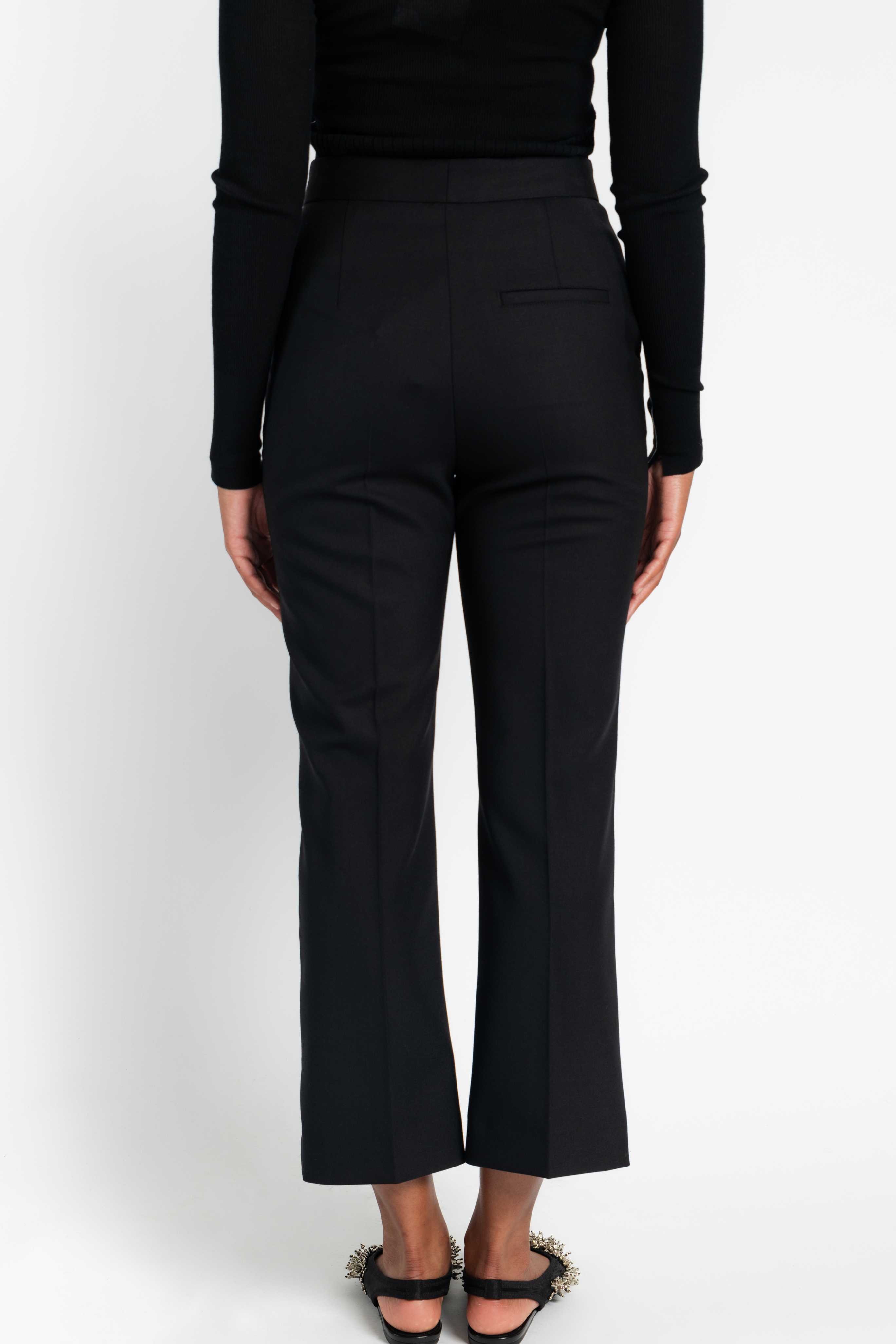 High Waisted Crop Trouser