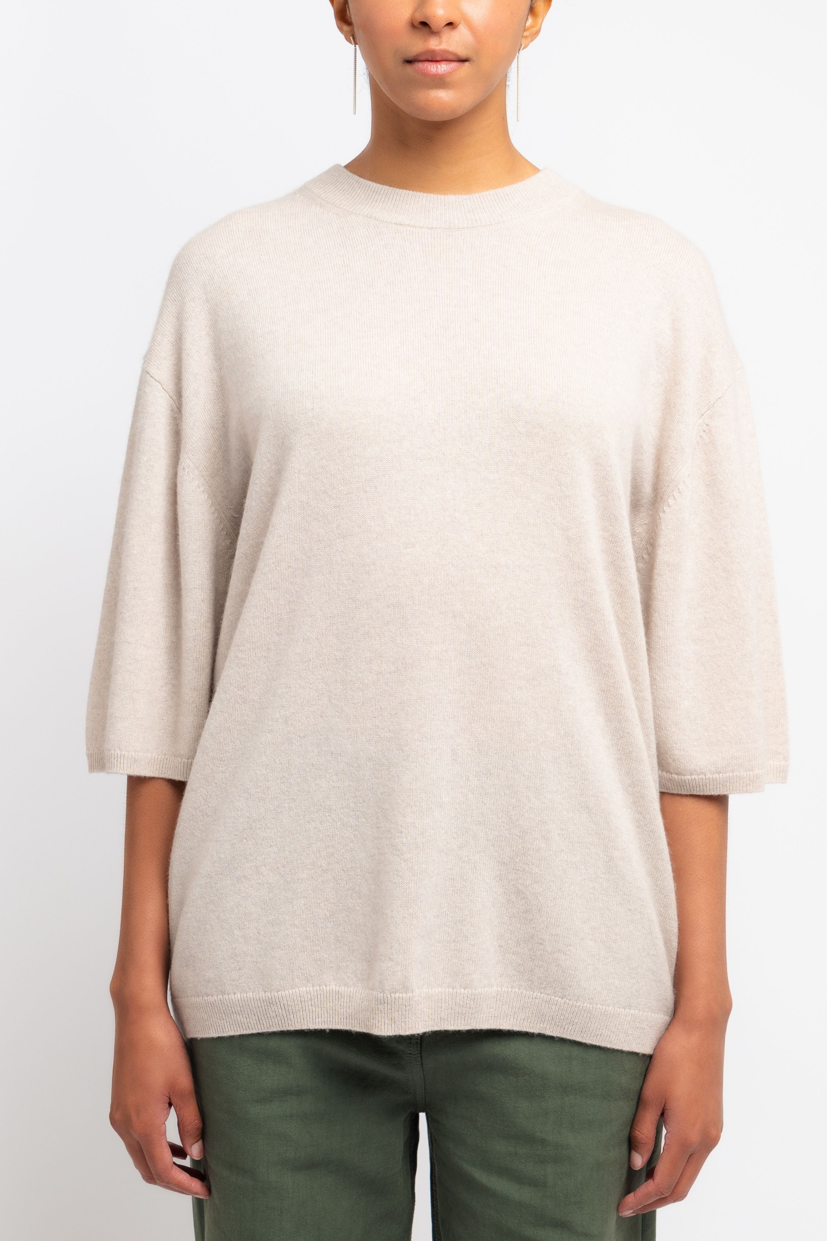 Washable Cashmere Oversized Easy Tee