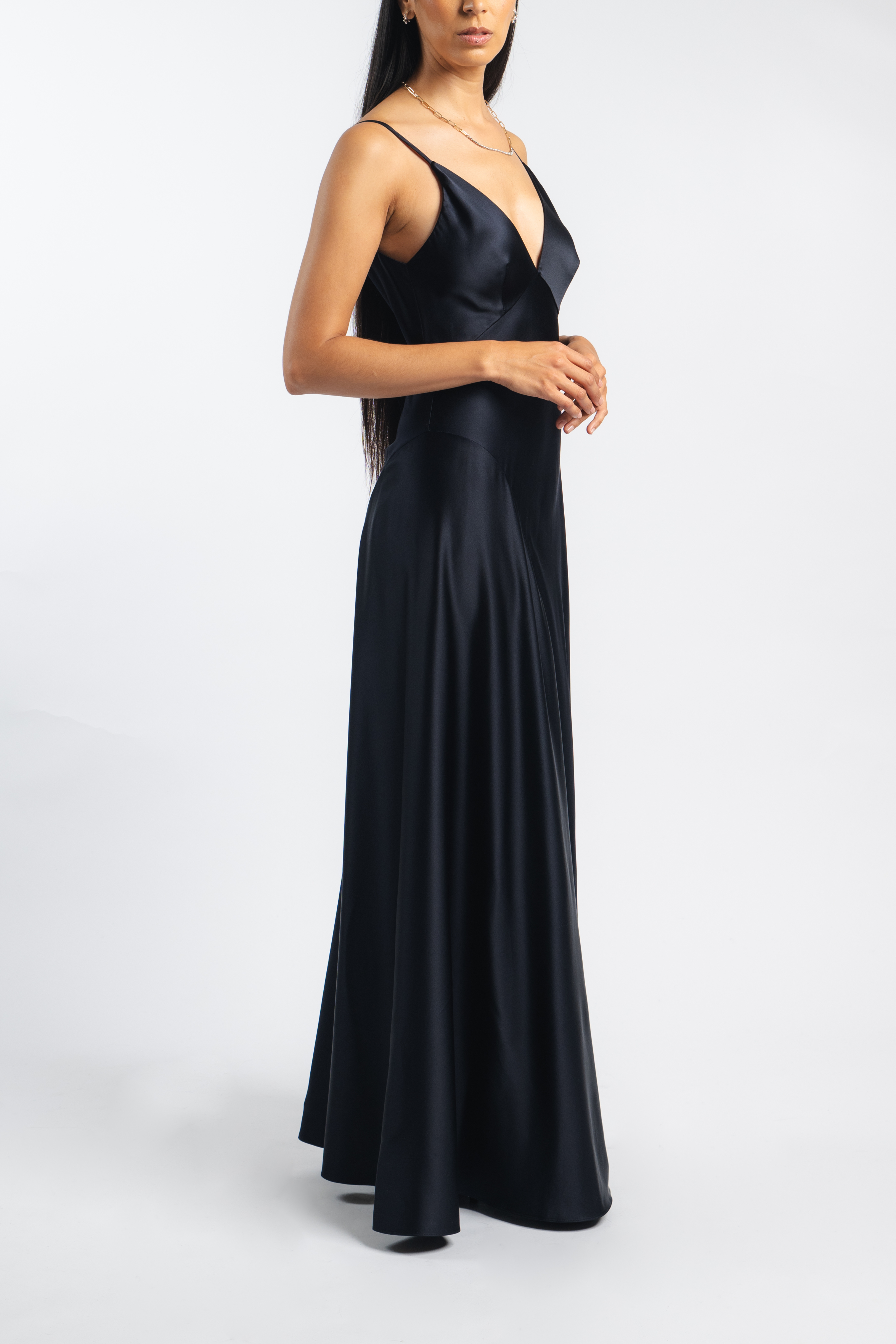 Grace Slip Dress in Navy
