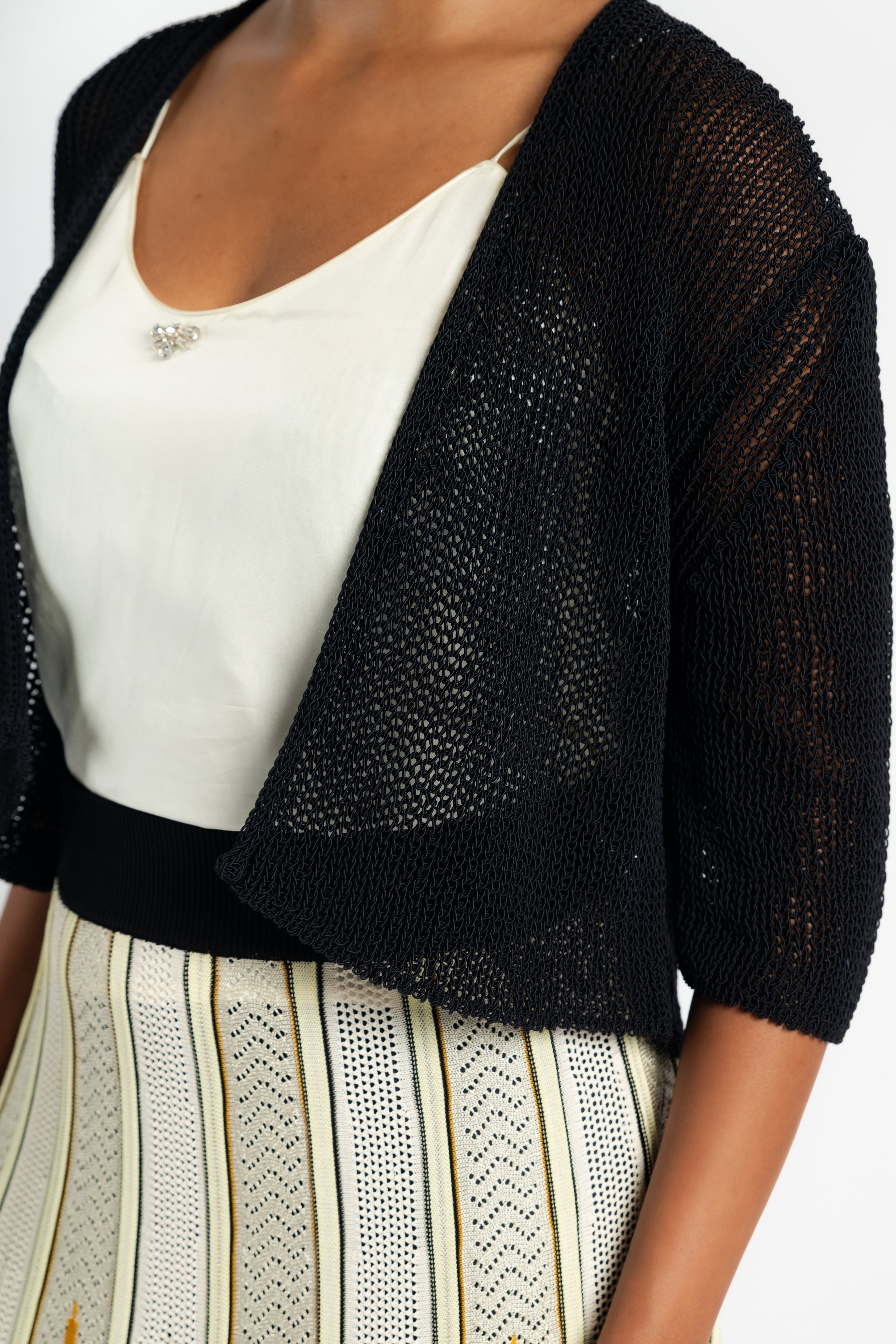 Organic Cotton Blend Rib Knit Cardigan