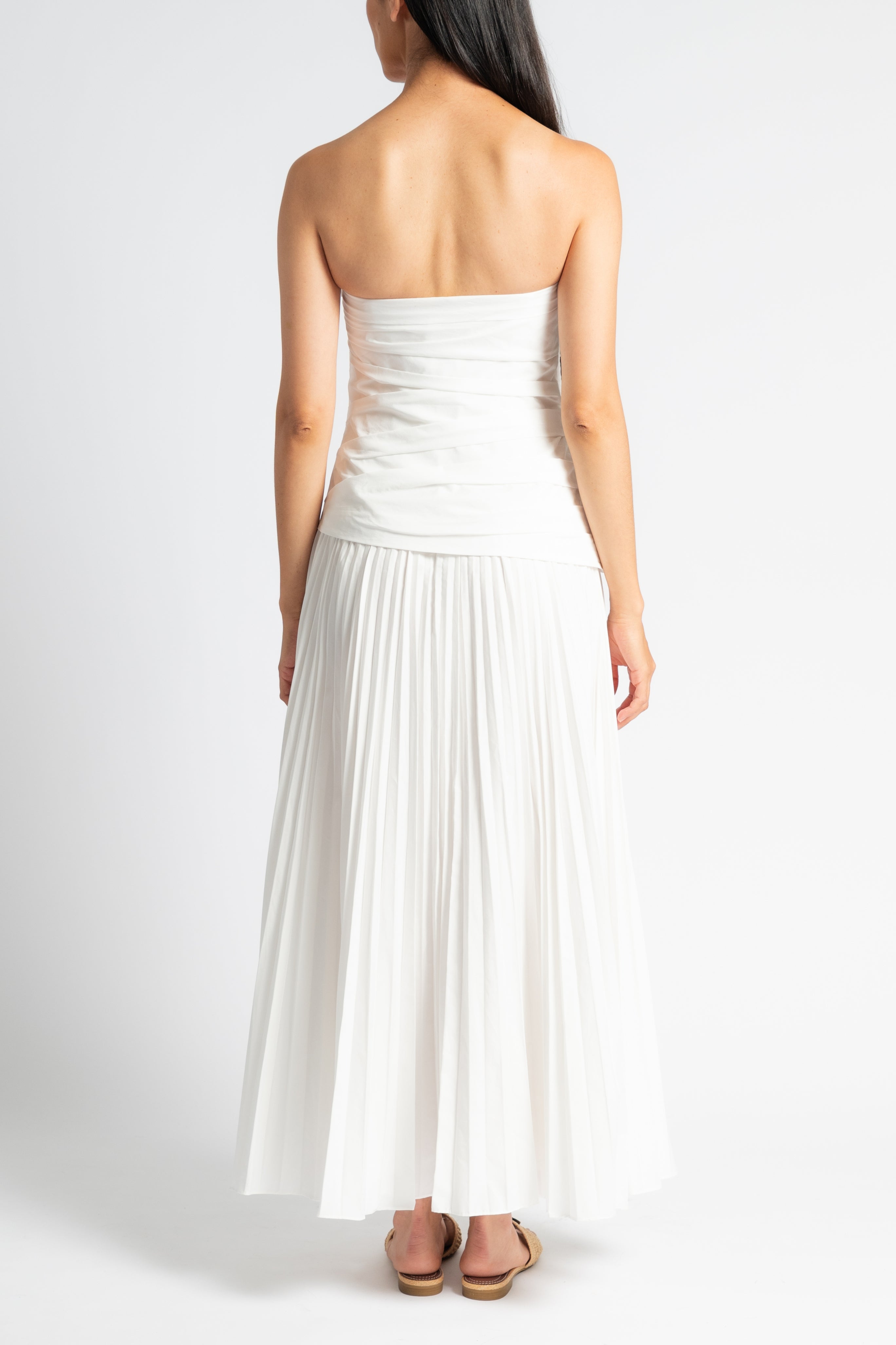 Arie Strapless Bustier Midi Dress
