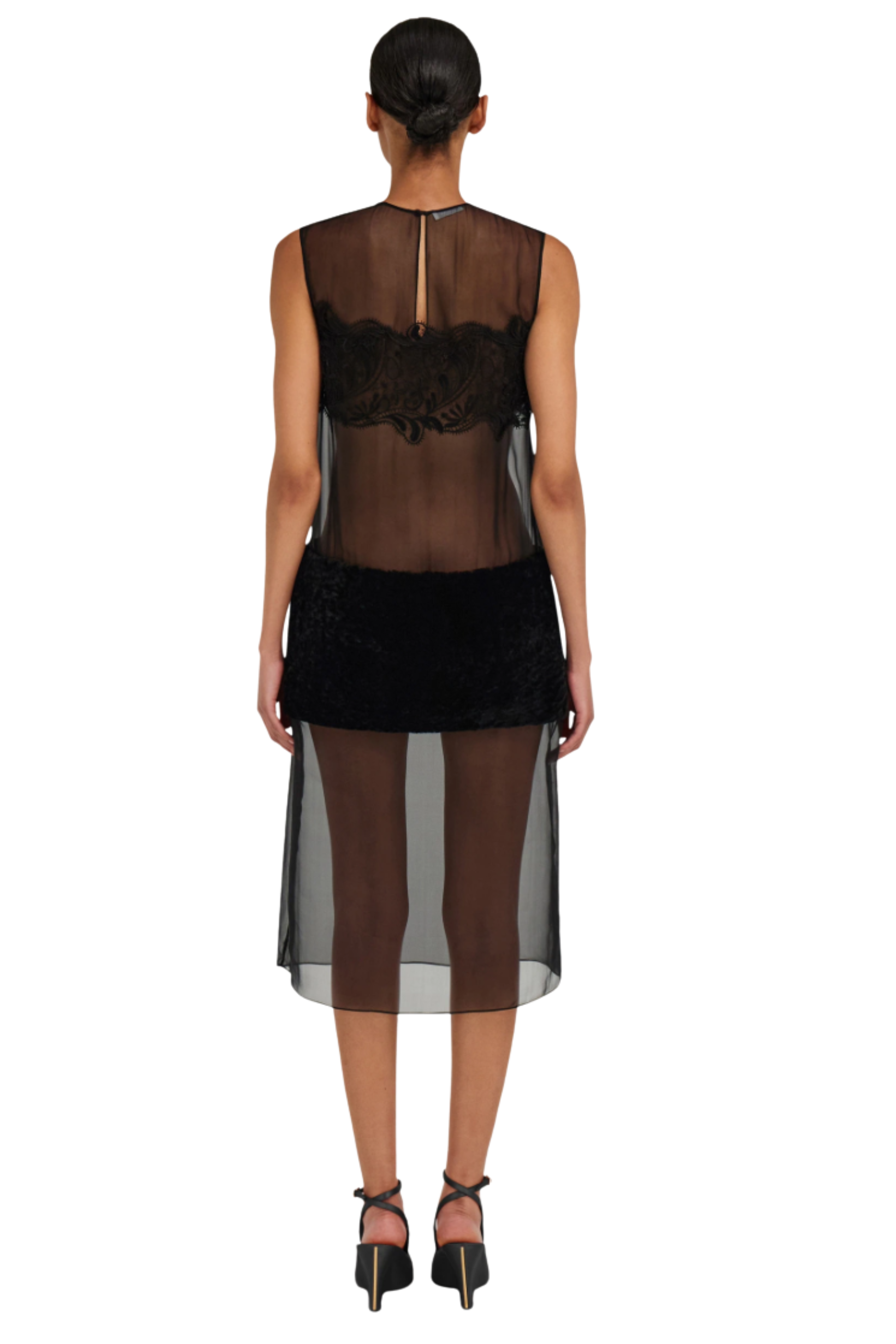 Sleeveless Organic Silk Chiffon Dress