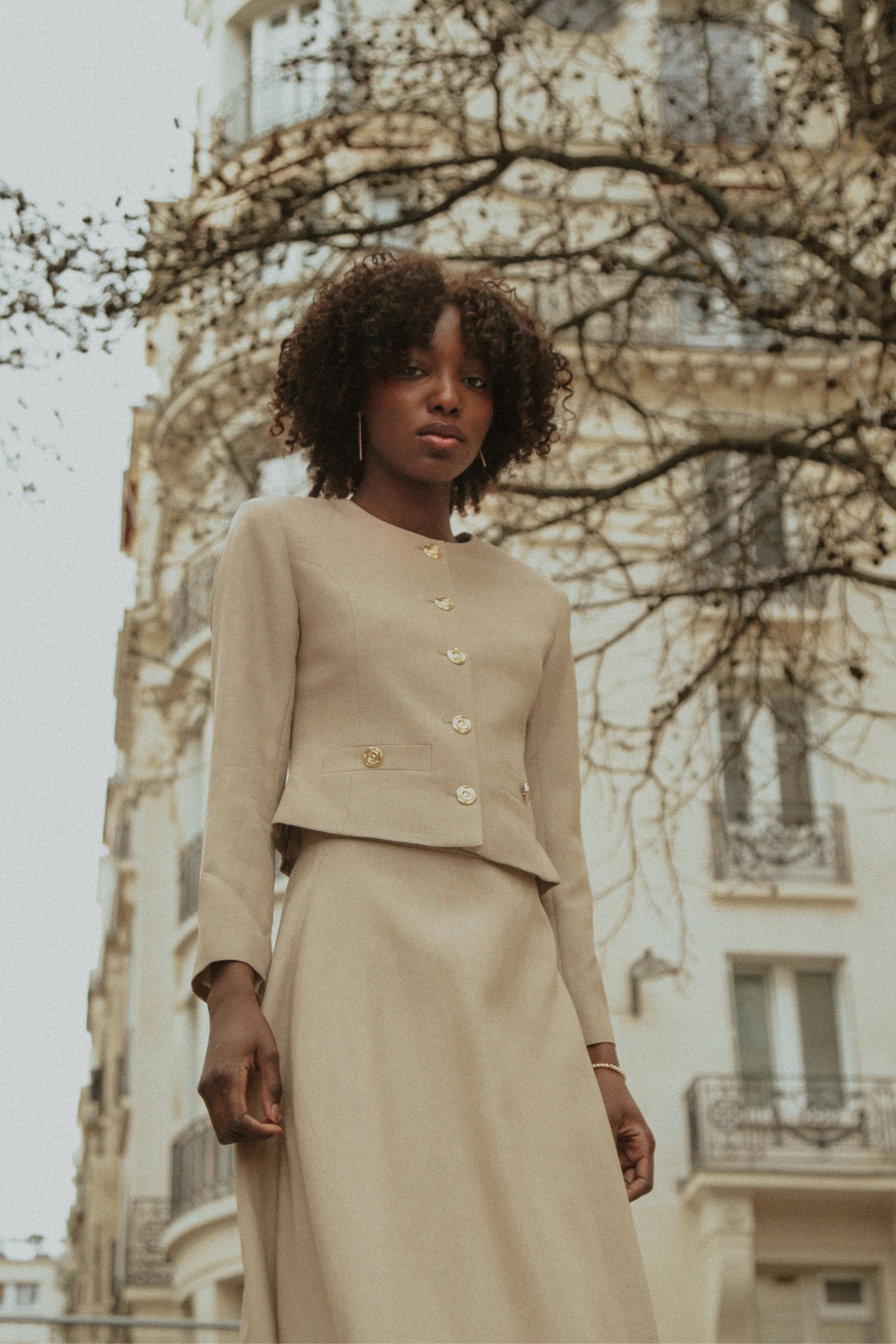 Aubrey Skirt in Dark Sand