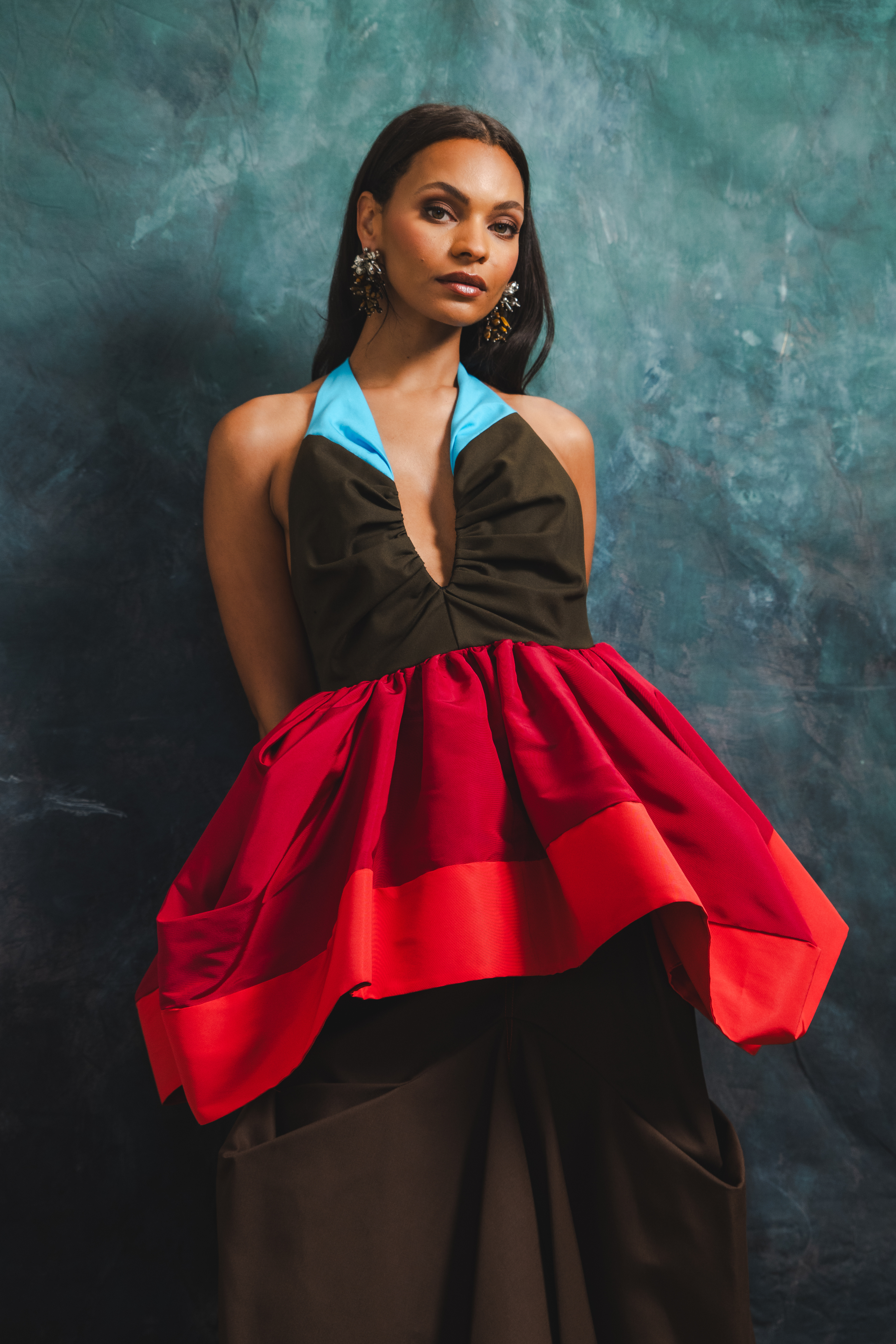 Tucked Trumpet Skirt with Belt