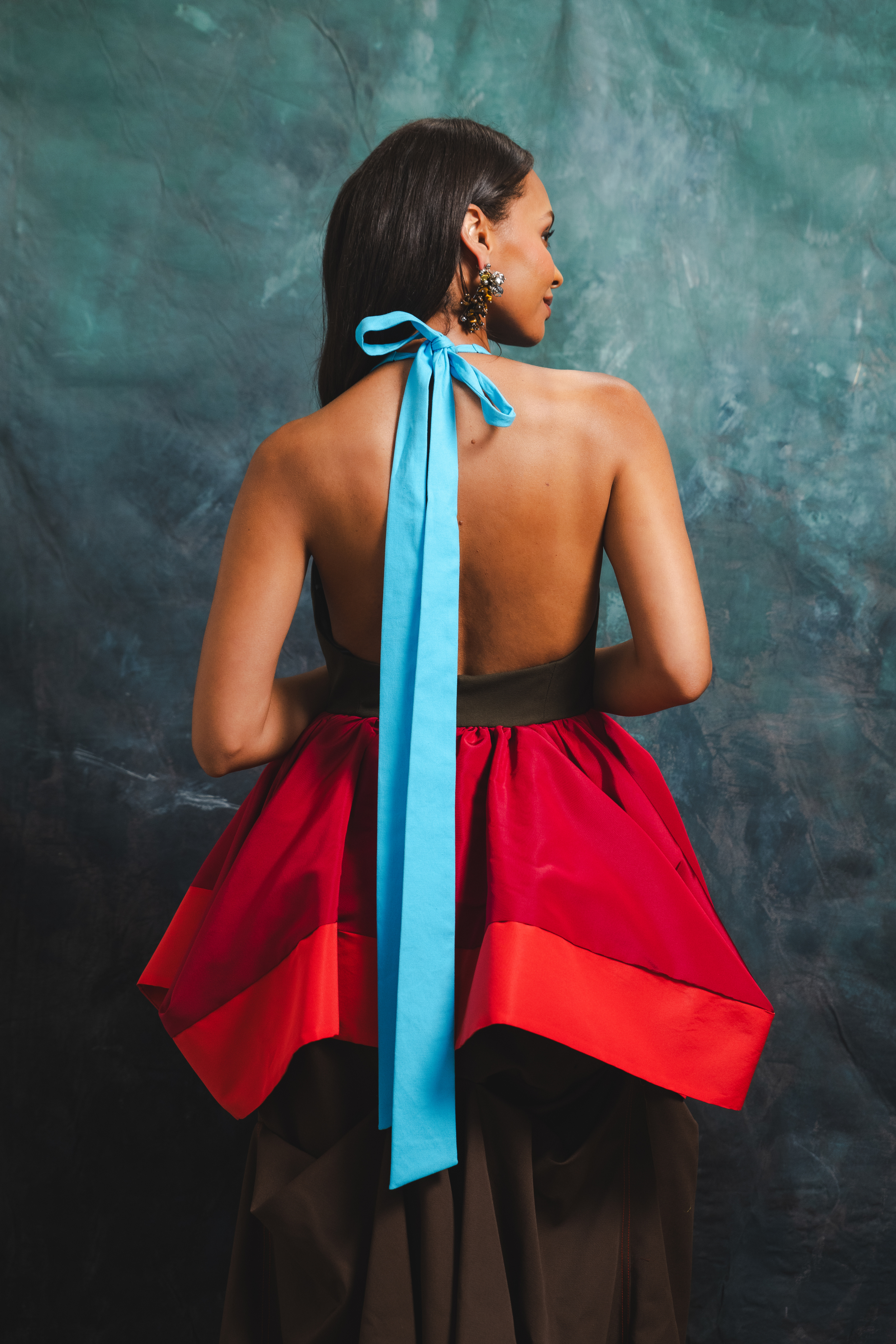 Tucked Trumpet Skirt with Belt