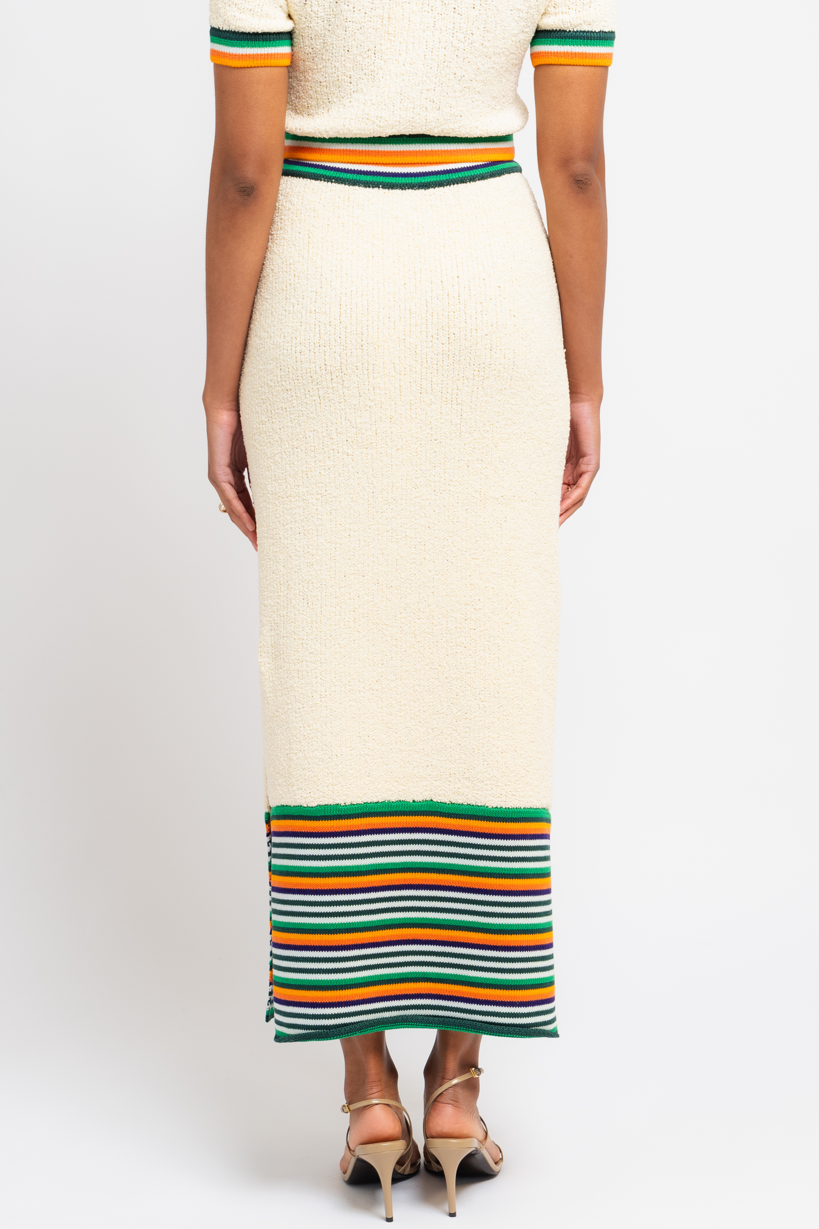 Bouclé Knit Pencil Skirt