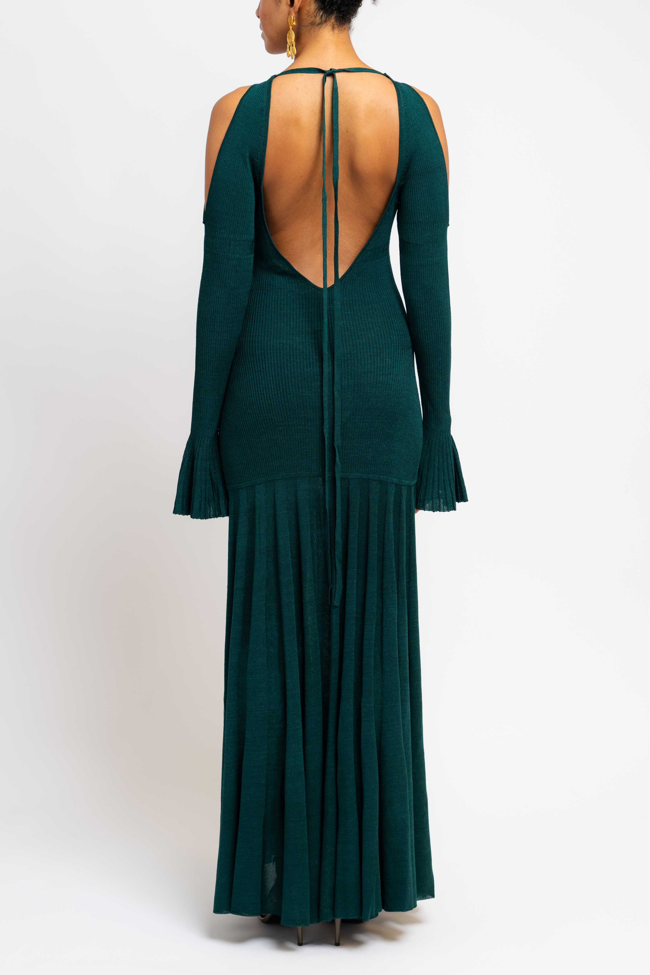Cold Shoulder Multi-Rib Maxi Dress