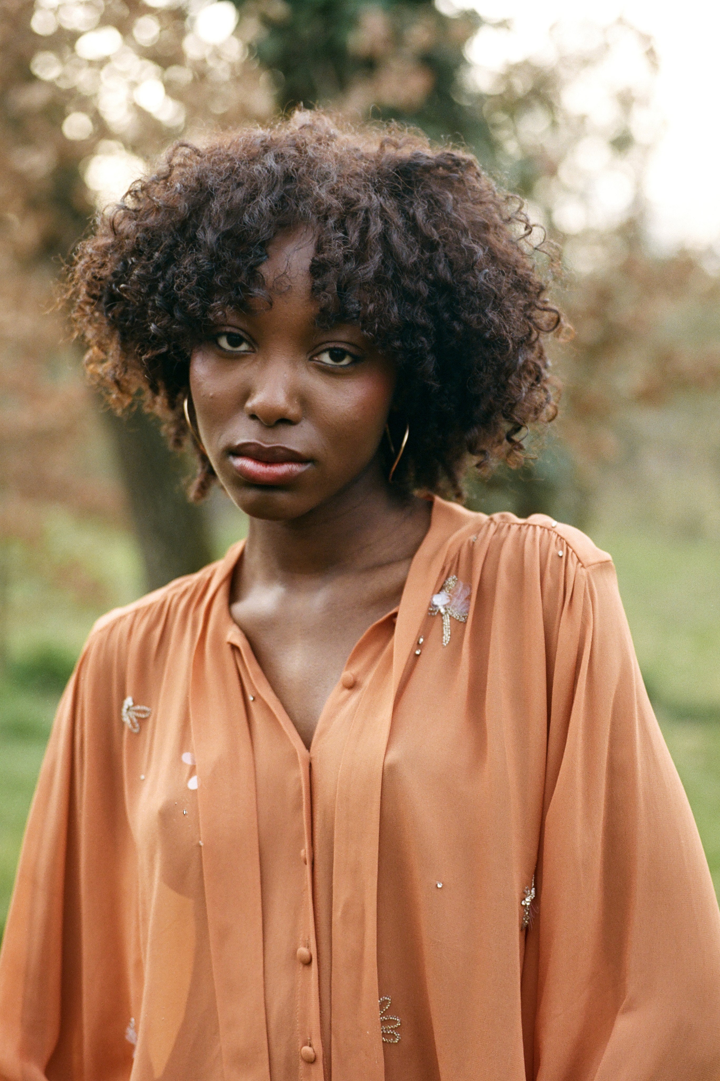 "Carousel Des Sylphes" Embroidery Bow-Tie Shirt