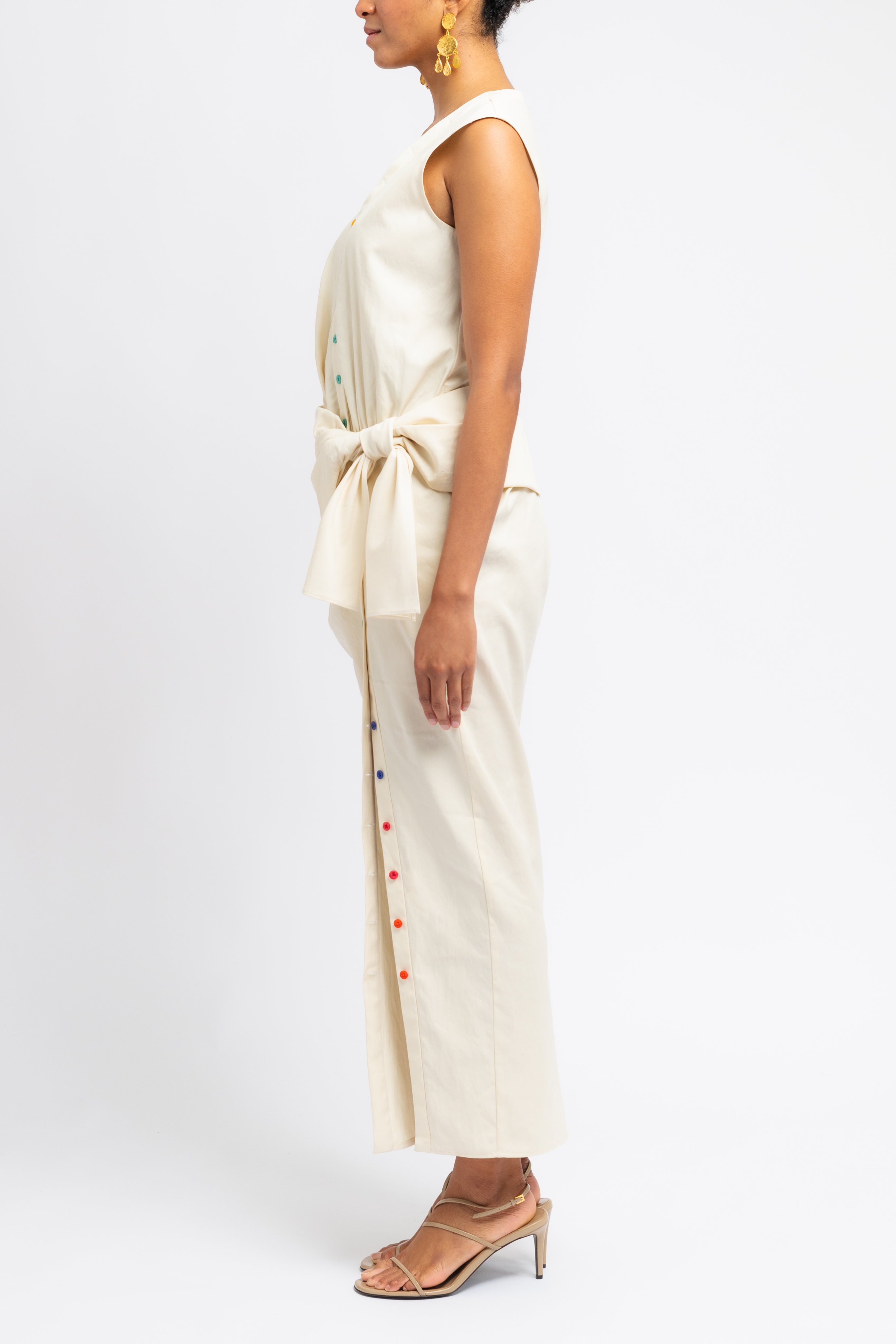 V-Neck Sarong Shirtdress