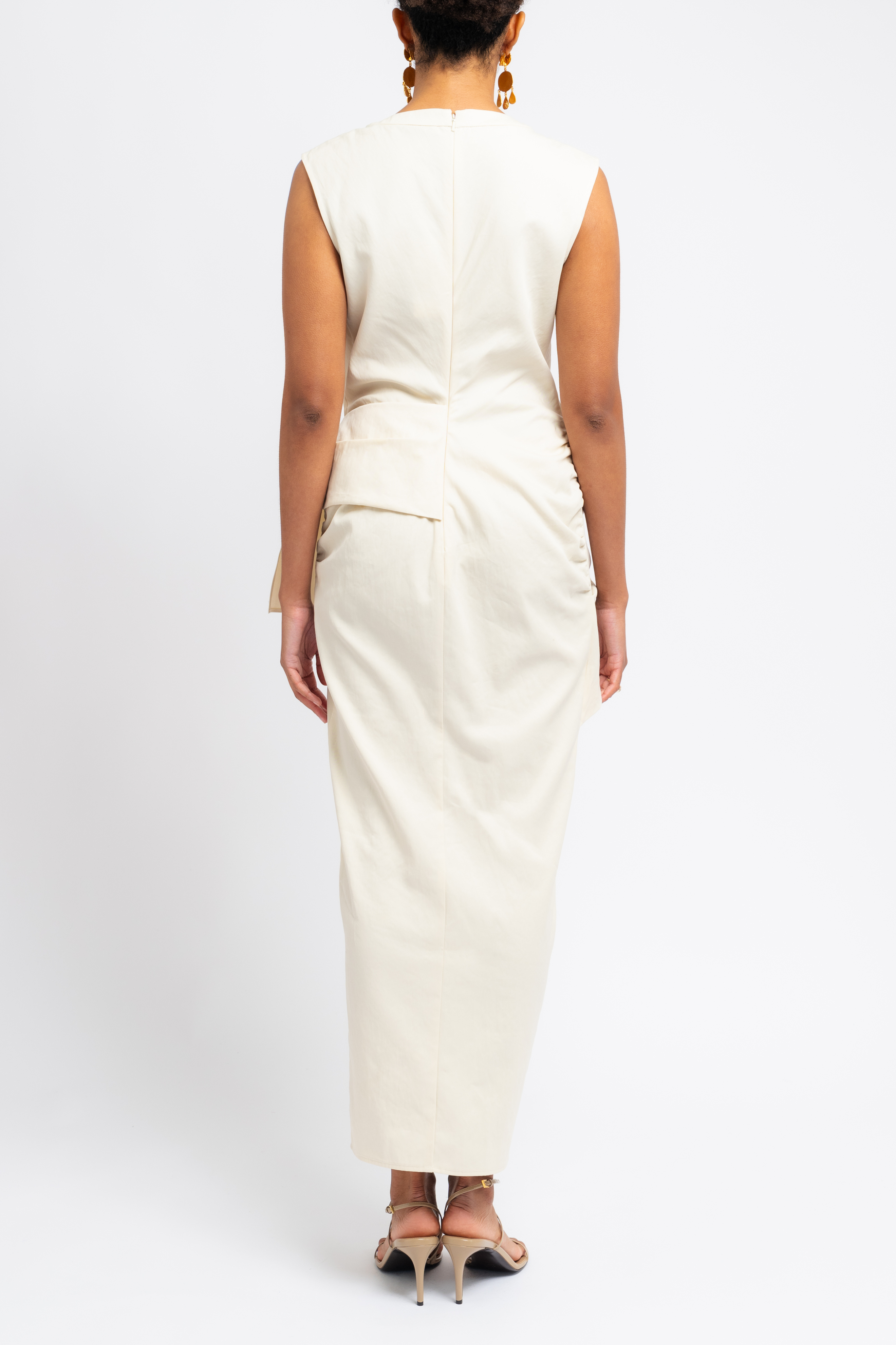 V-Neck Sarong Shirtdress