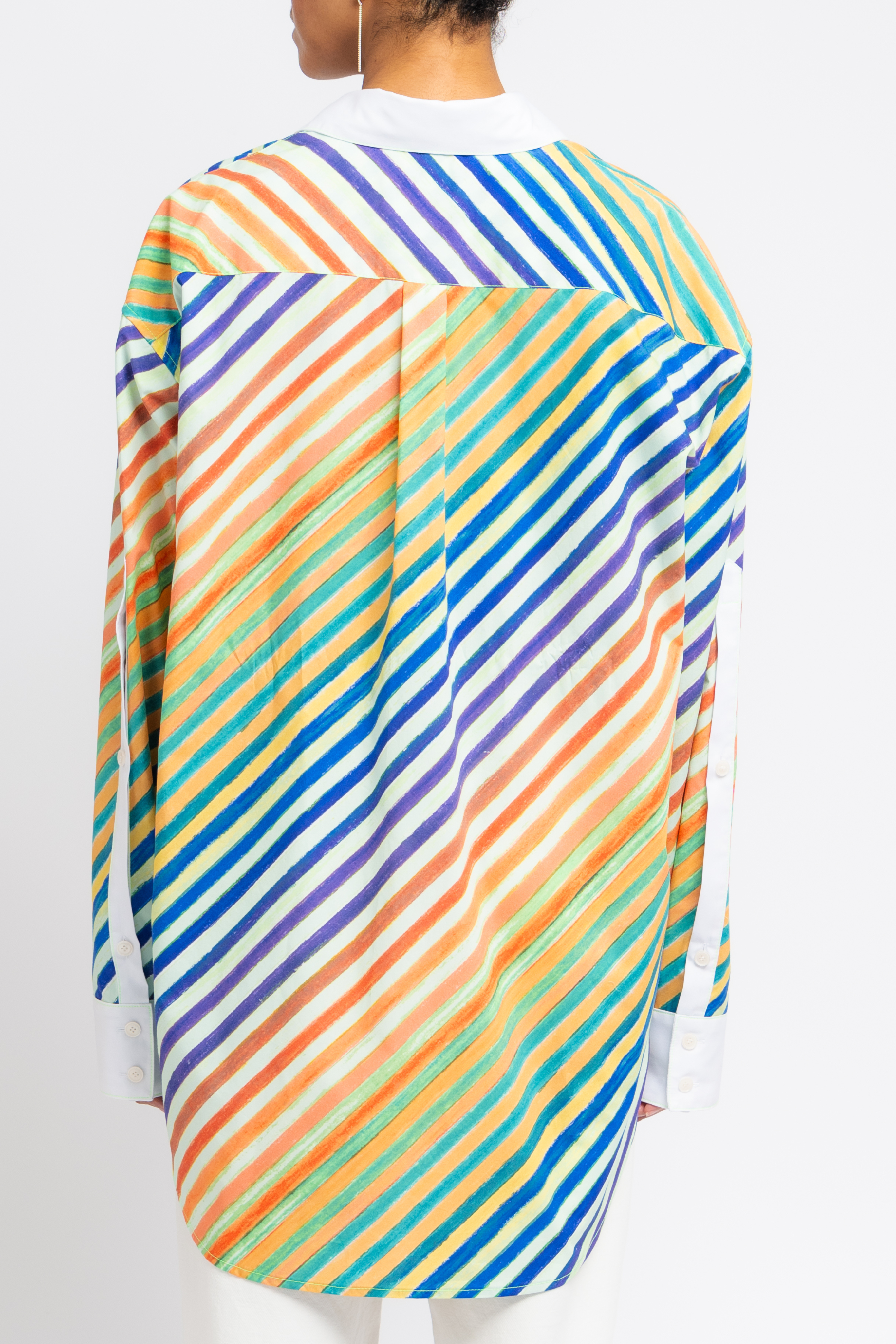Bias Crayon Stripe Relaxed Shirt