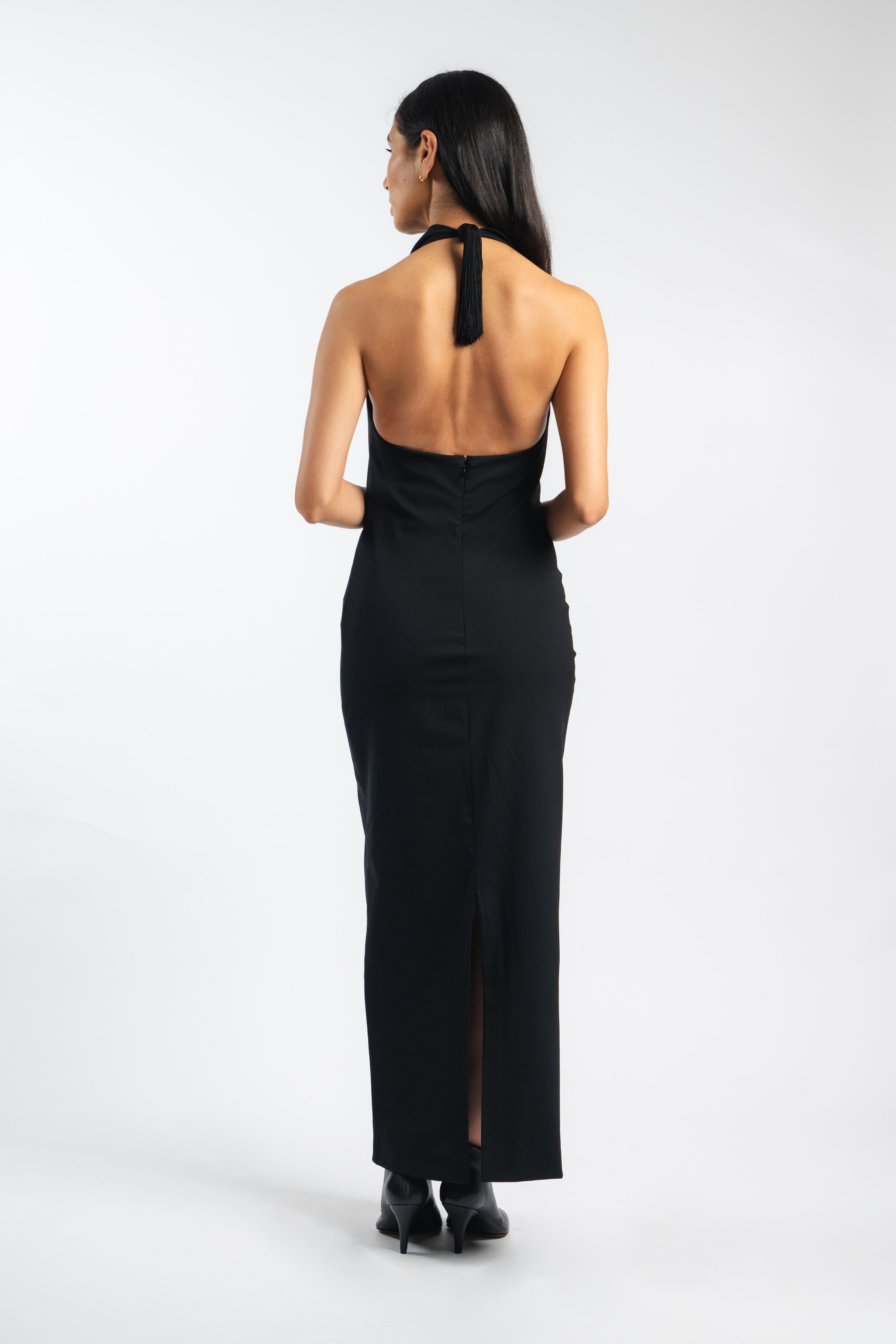 Tasselled Cowlneck Dress