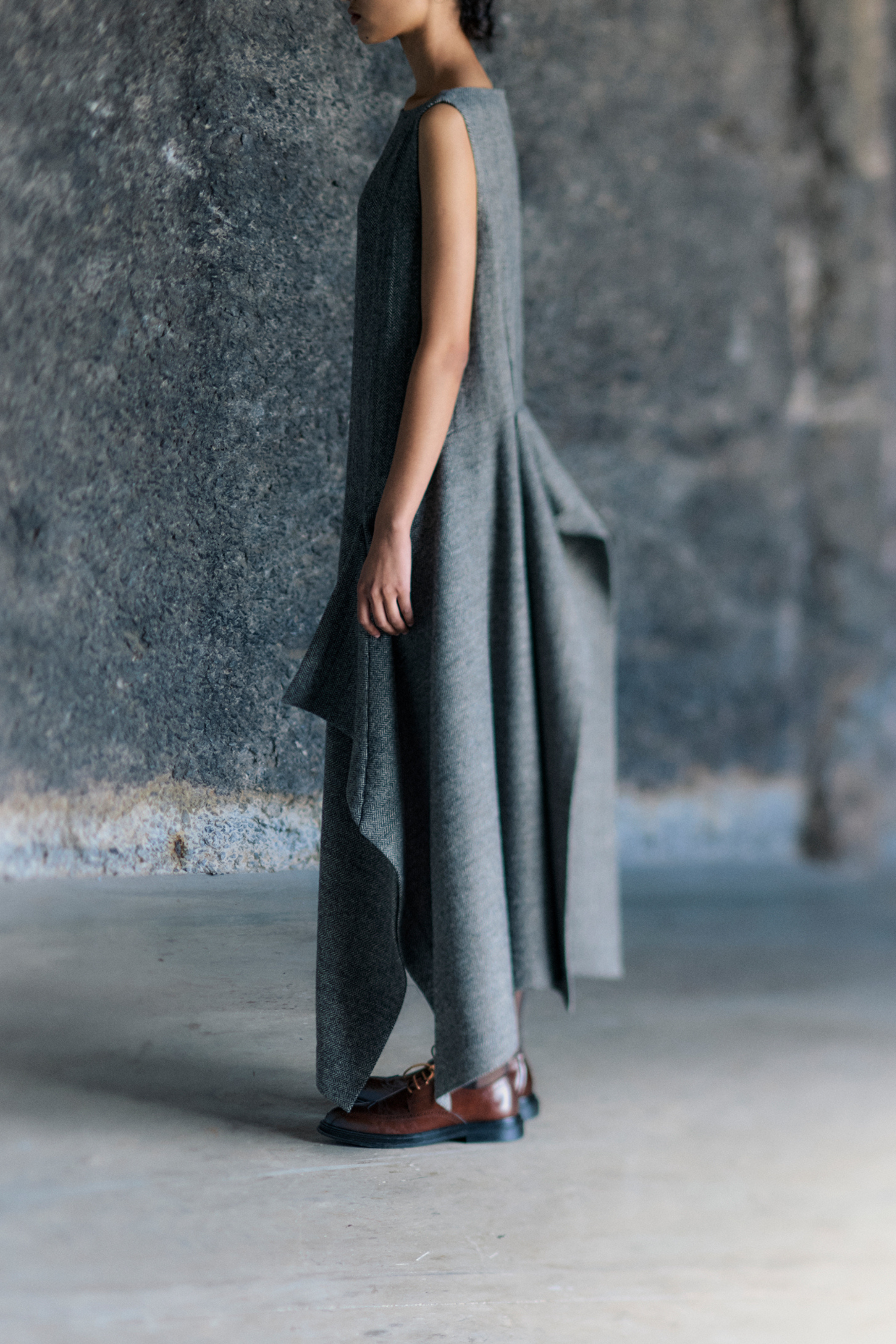 Tailored Drape Dress