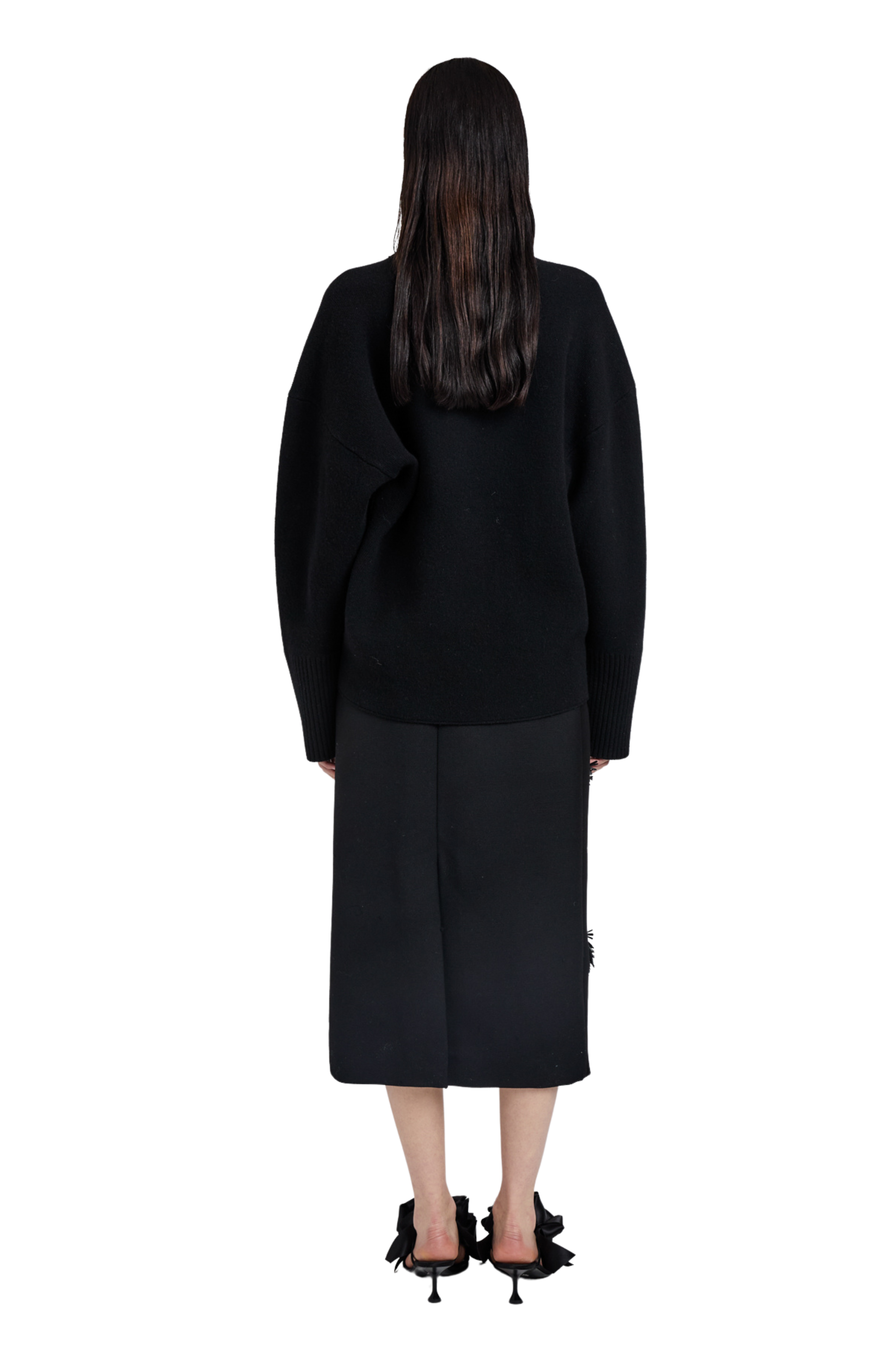 Moira Skirt in Embroidered Compact Crepe