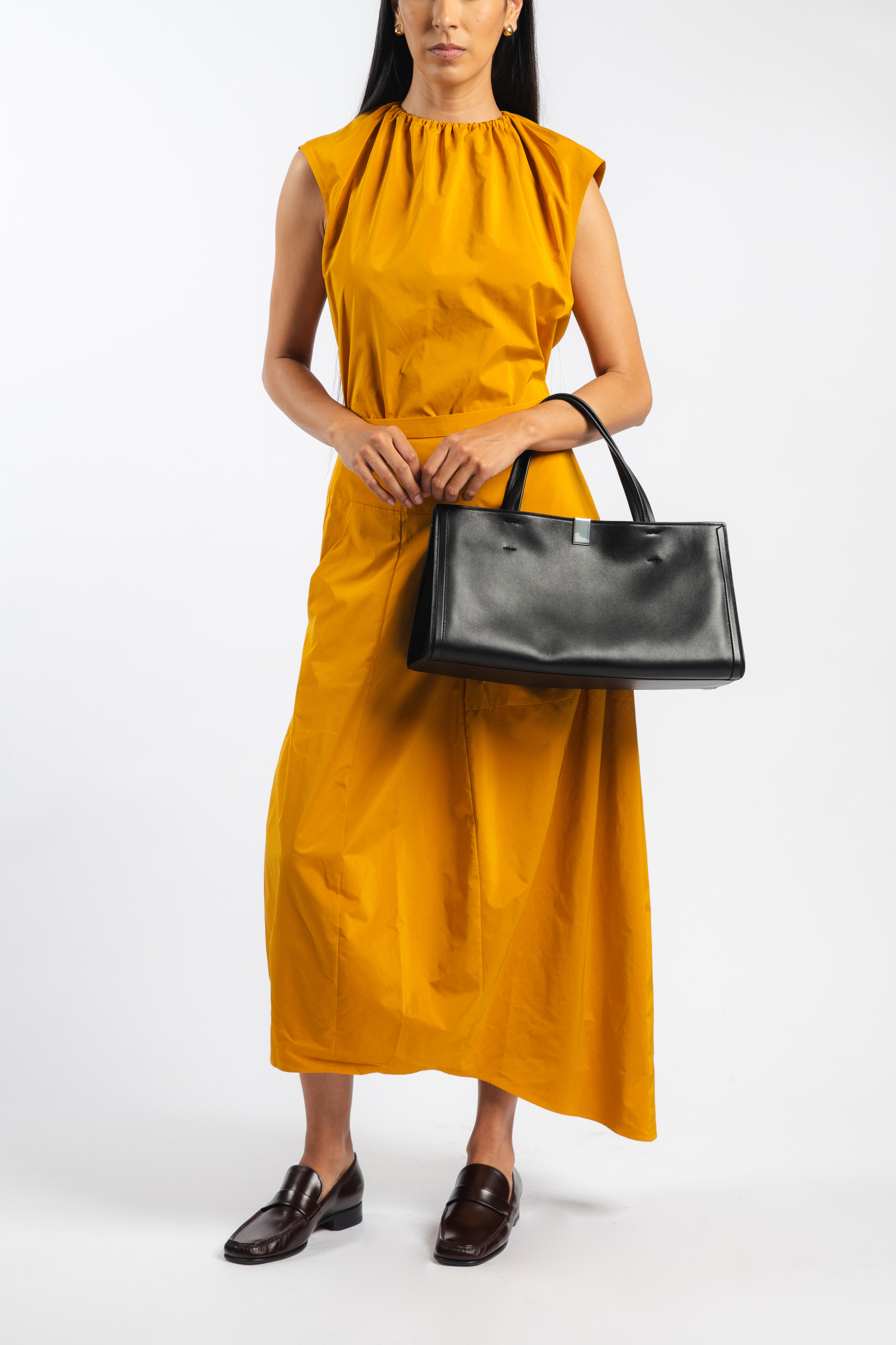 Nylon Asymmetrical Balloon Skirt