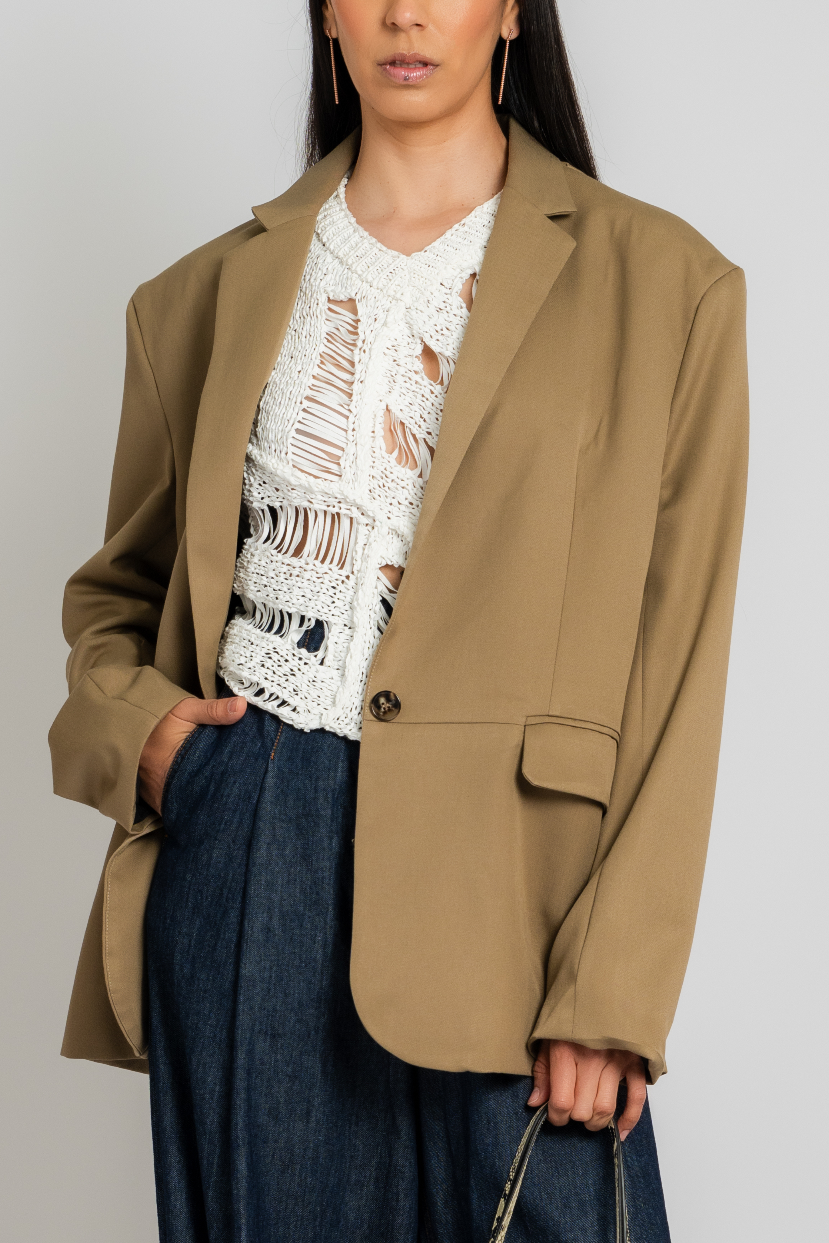 The Oversized Blazer in Tan
