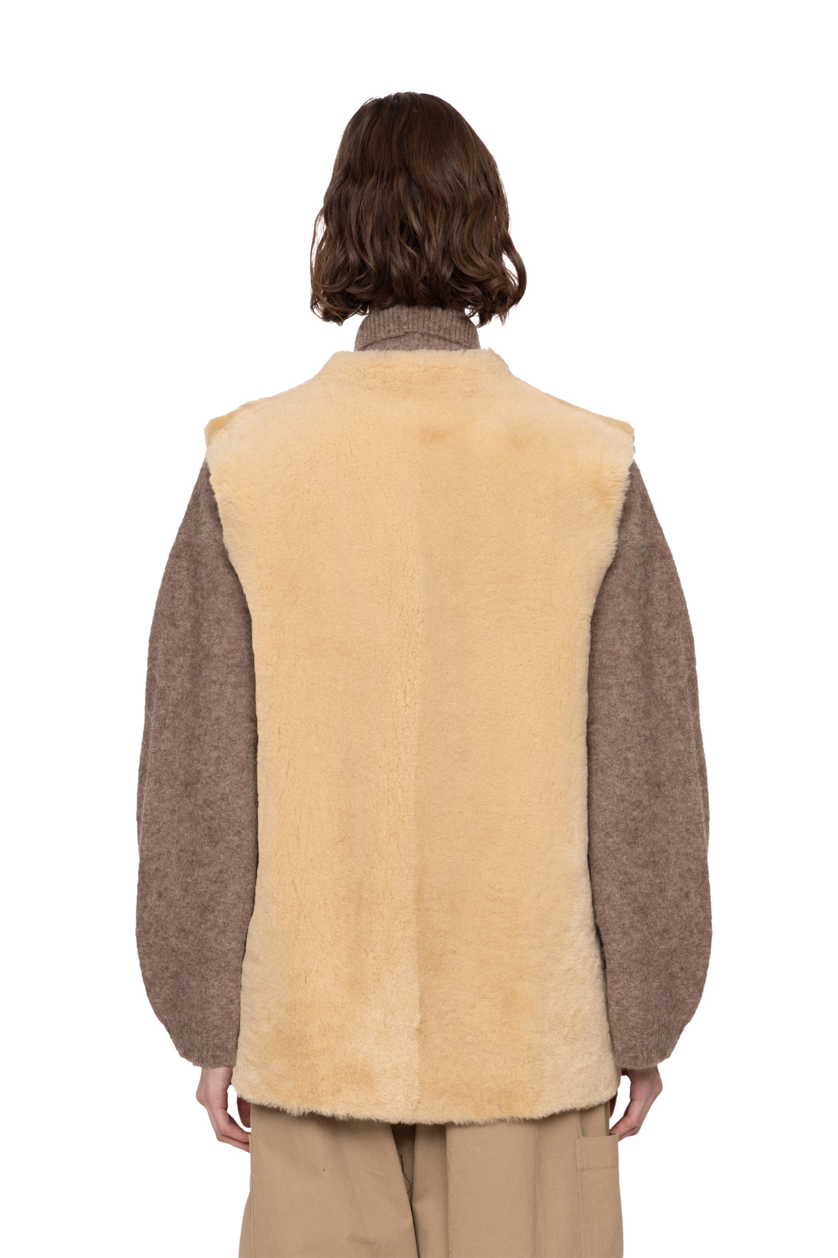 Elliot Shearling Tie-Front Vest