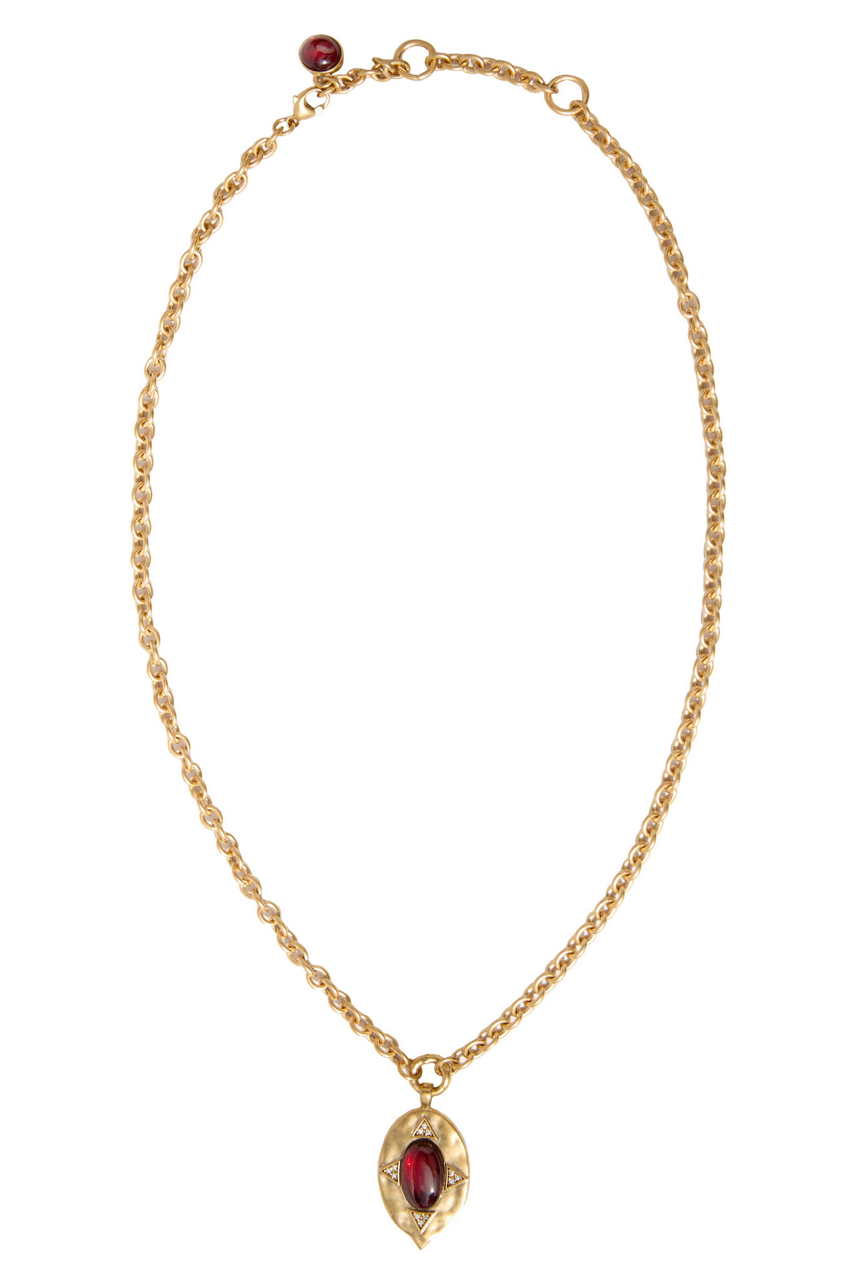 Exclusive House of Harlow The Coin Garnet Pendant Necklace