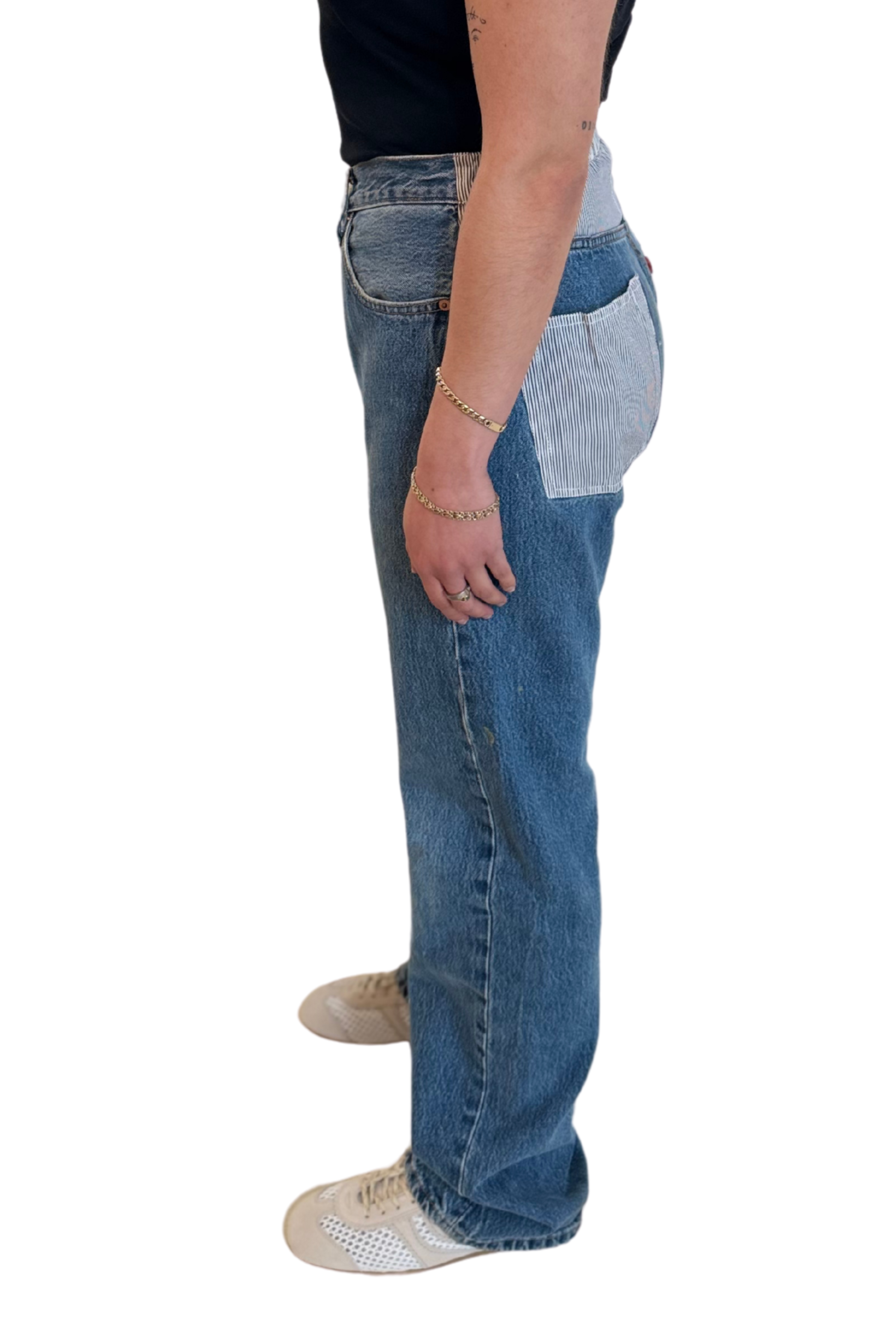 Striped Pocket Denim