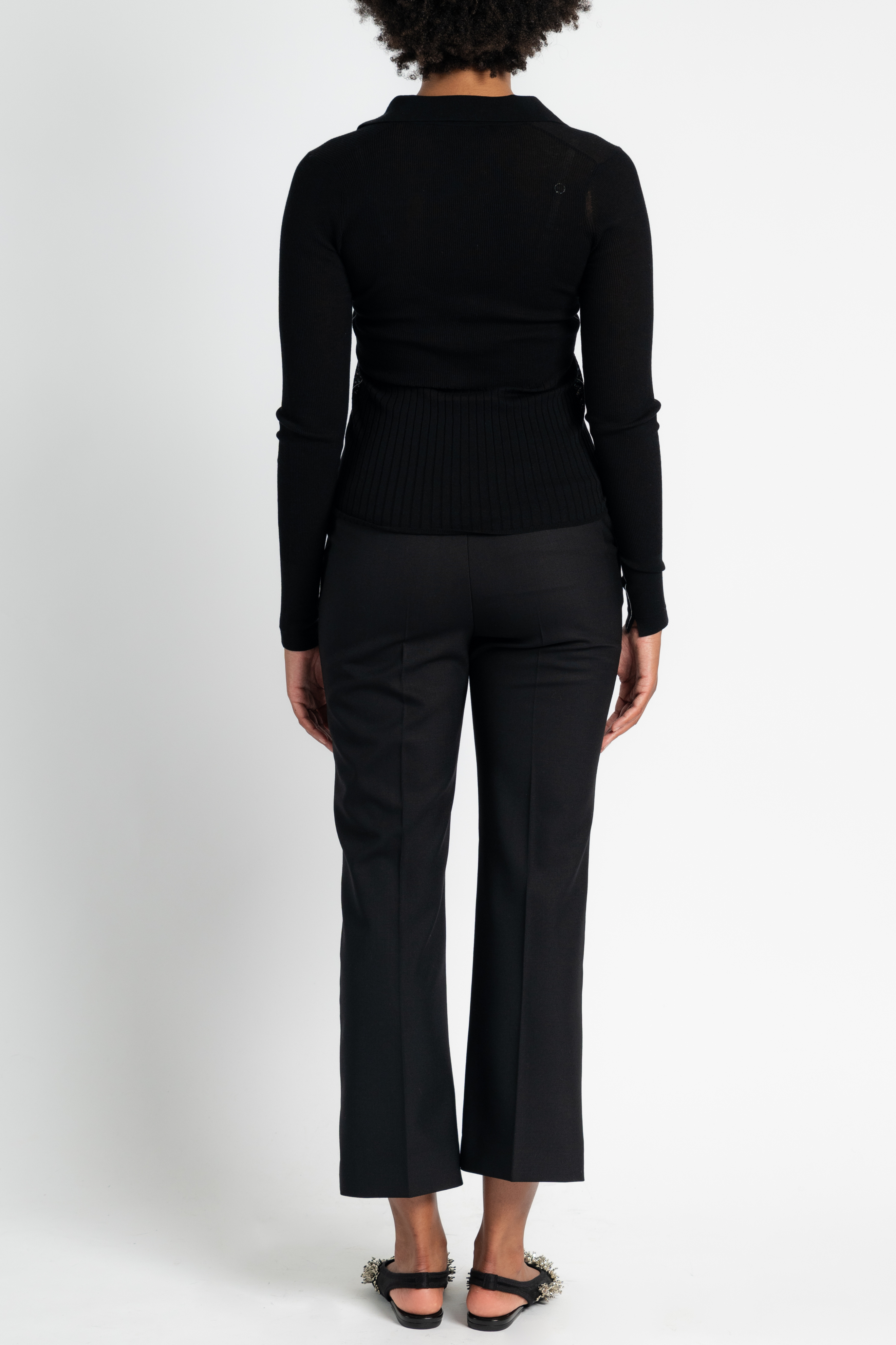 Ribbed Button Polo