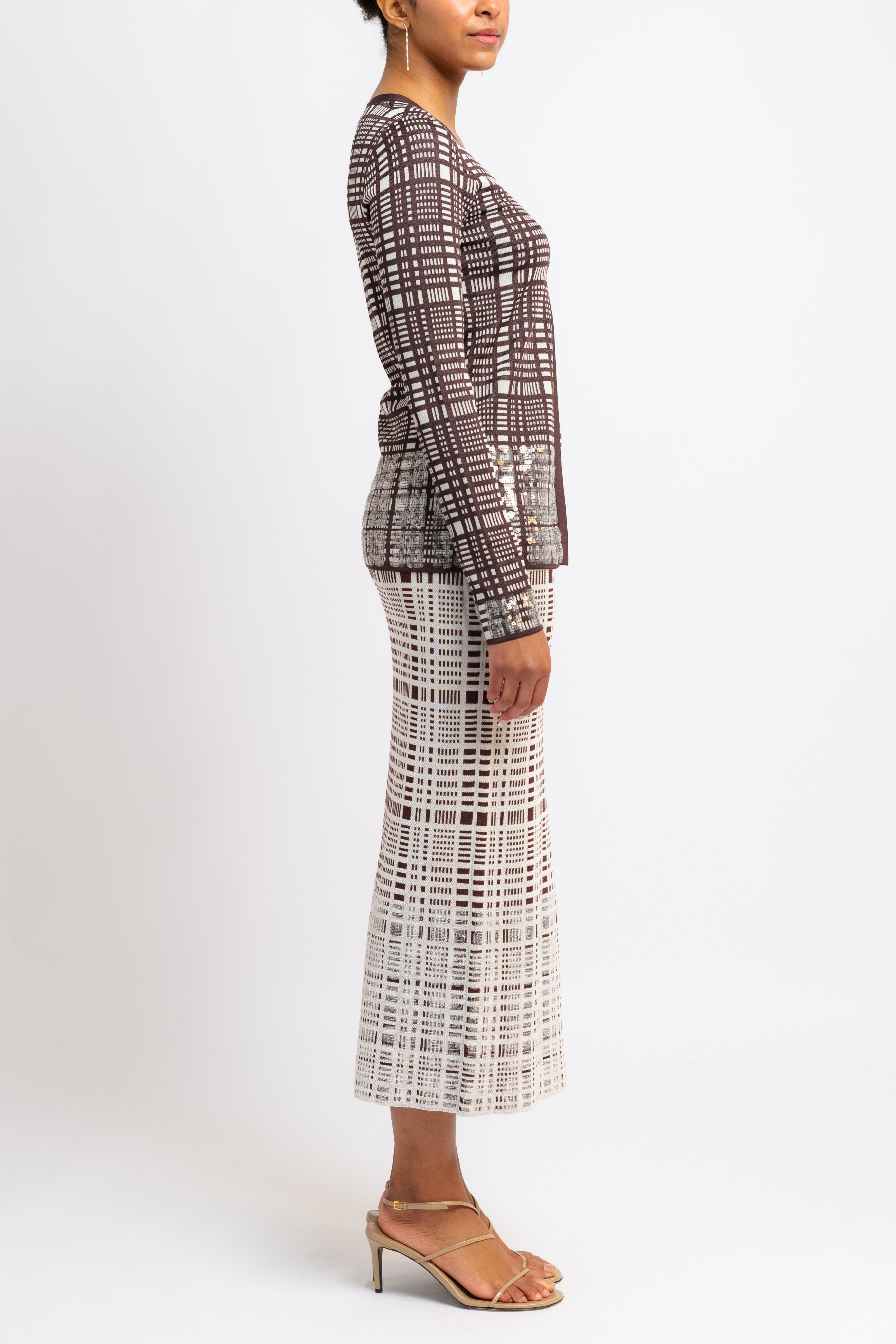 Elise Sequin Wool Cardigan