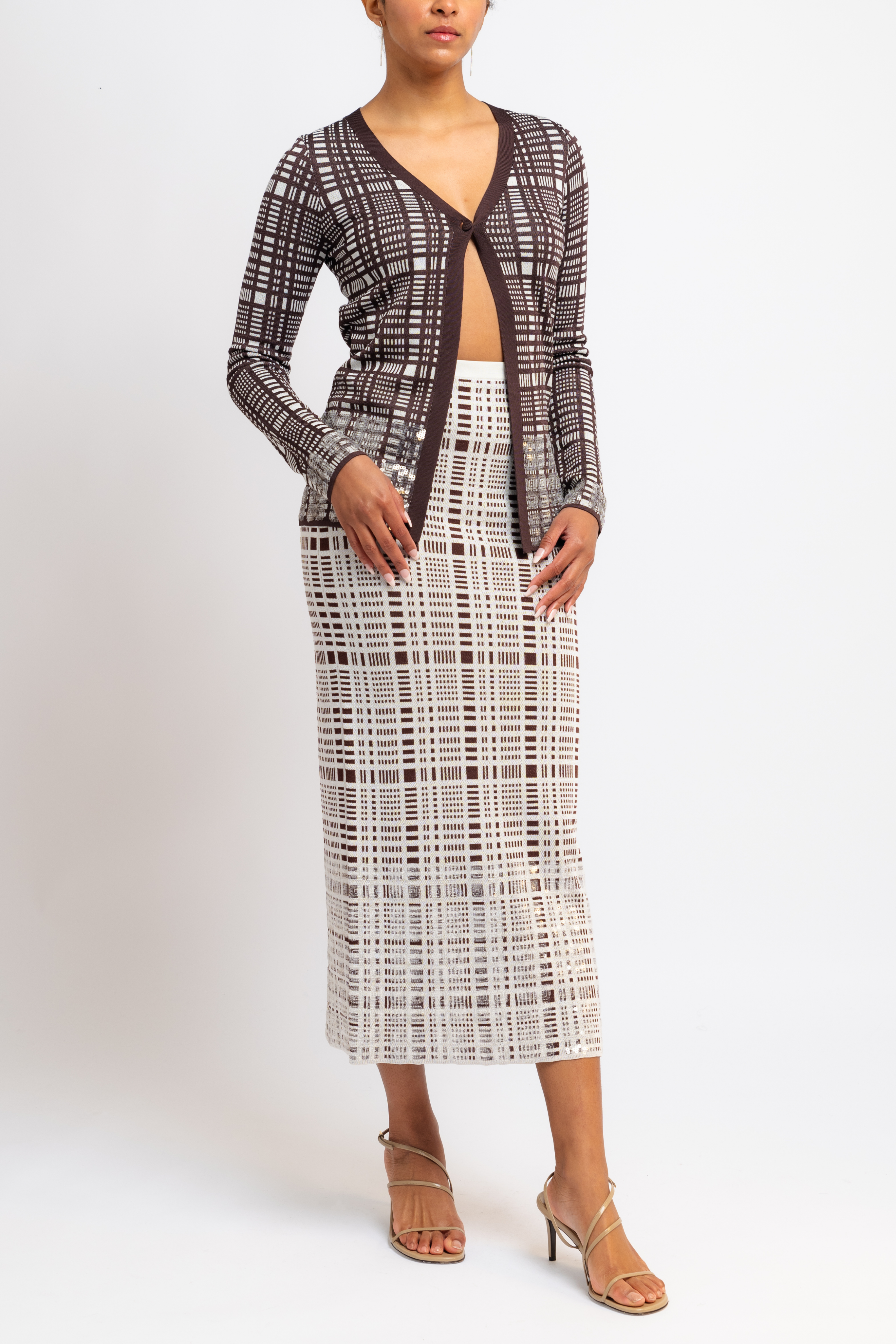 Elise Sequin Wool Cardigan