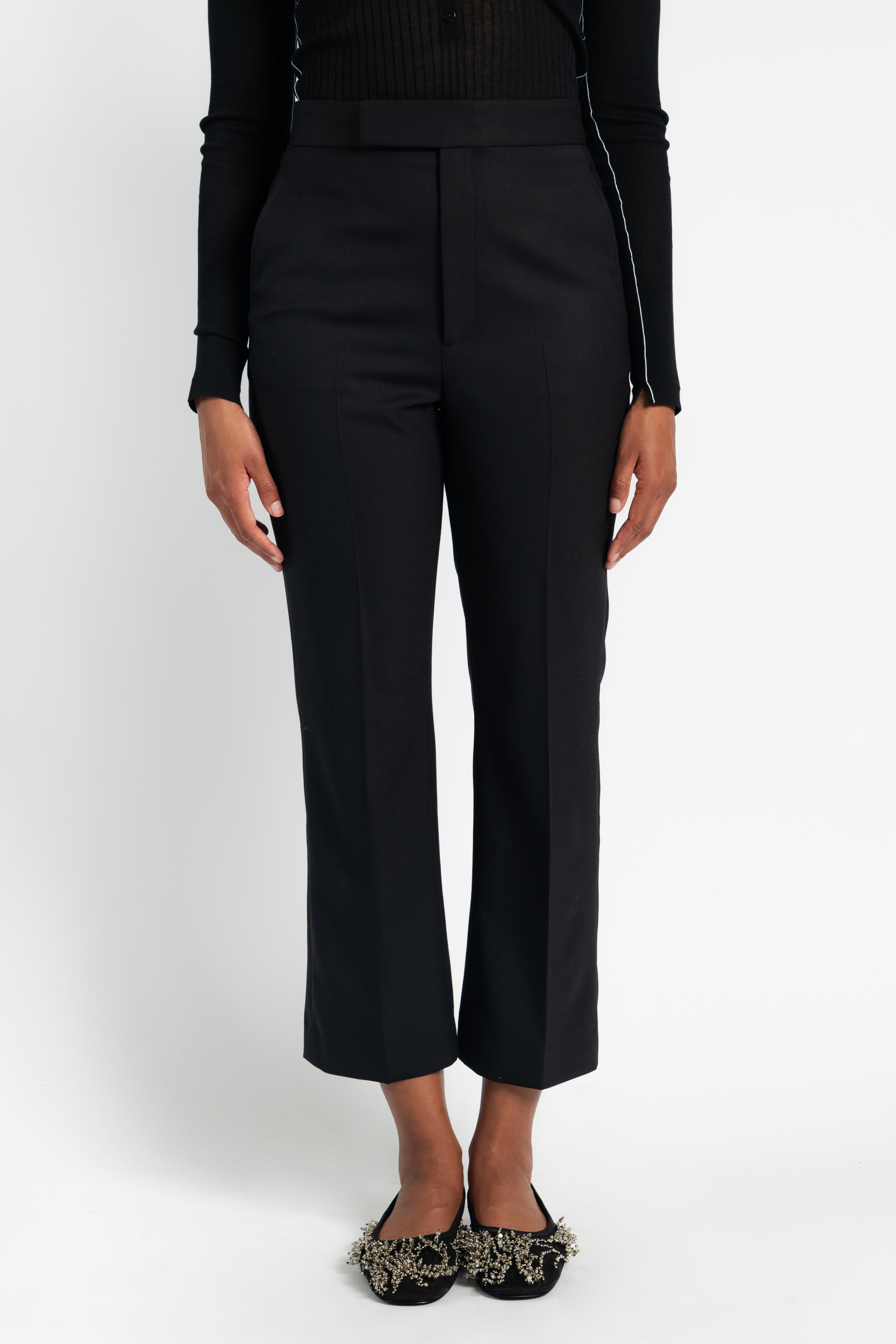 High Waisted Crop Trouser