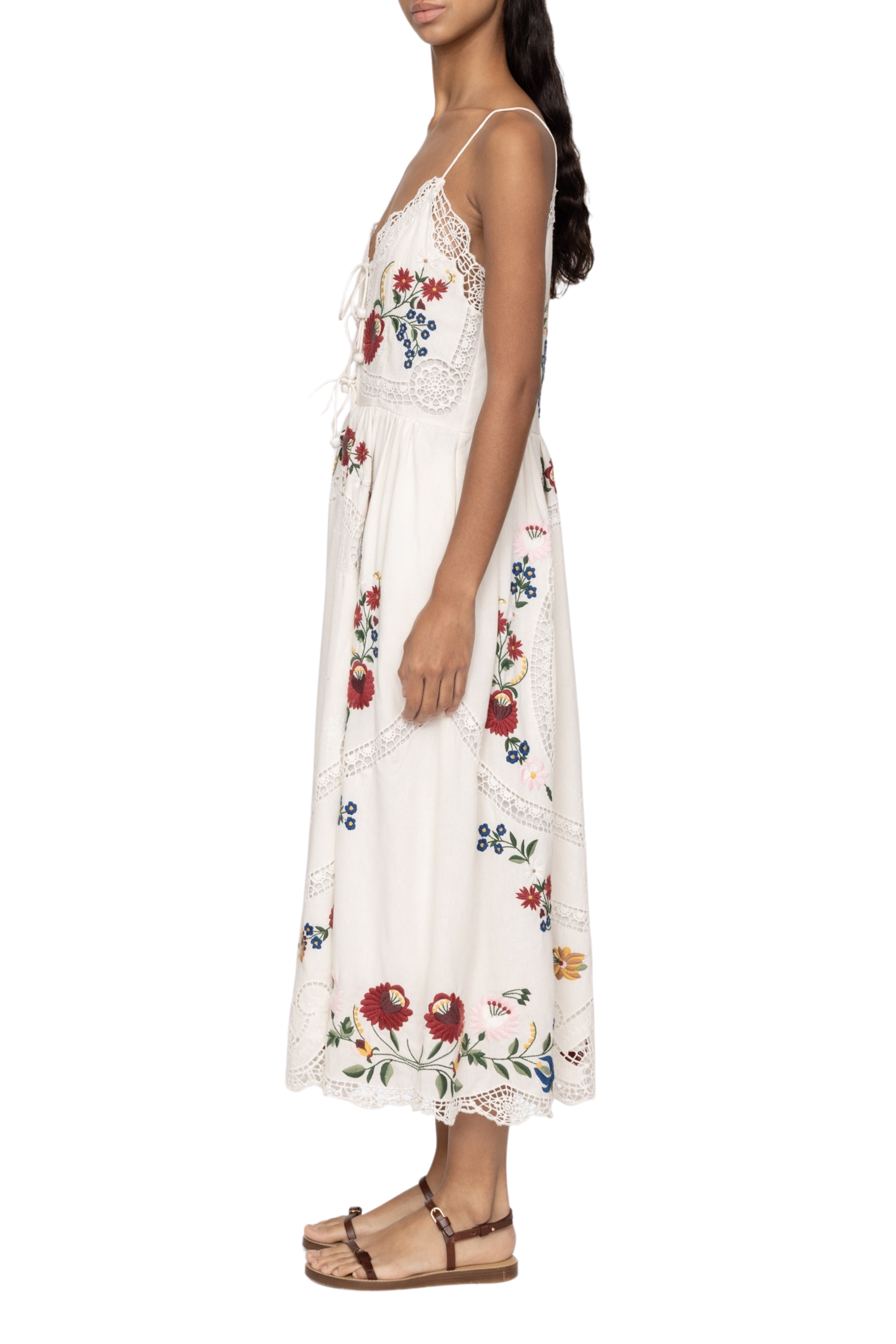 Celia Embroidery Slip Dress