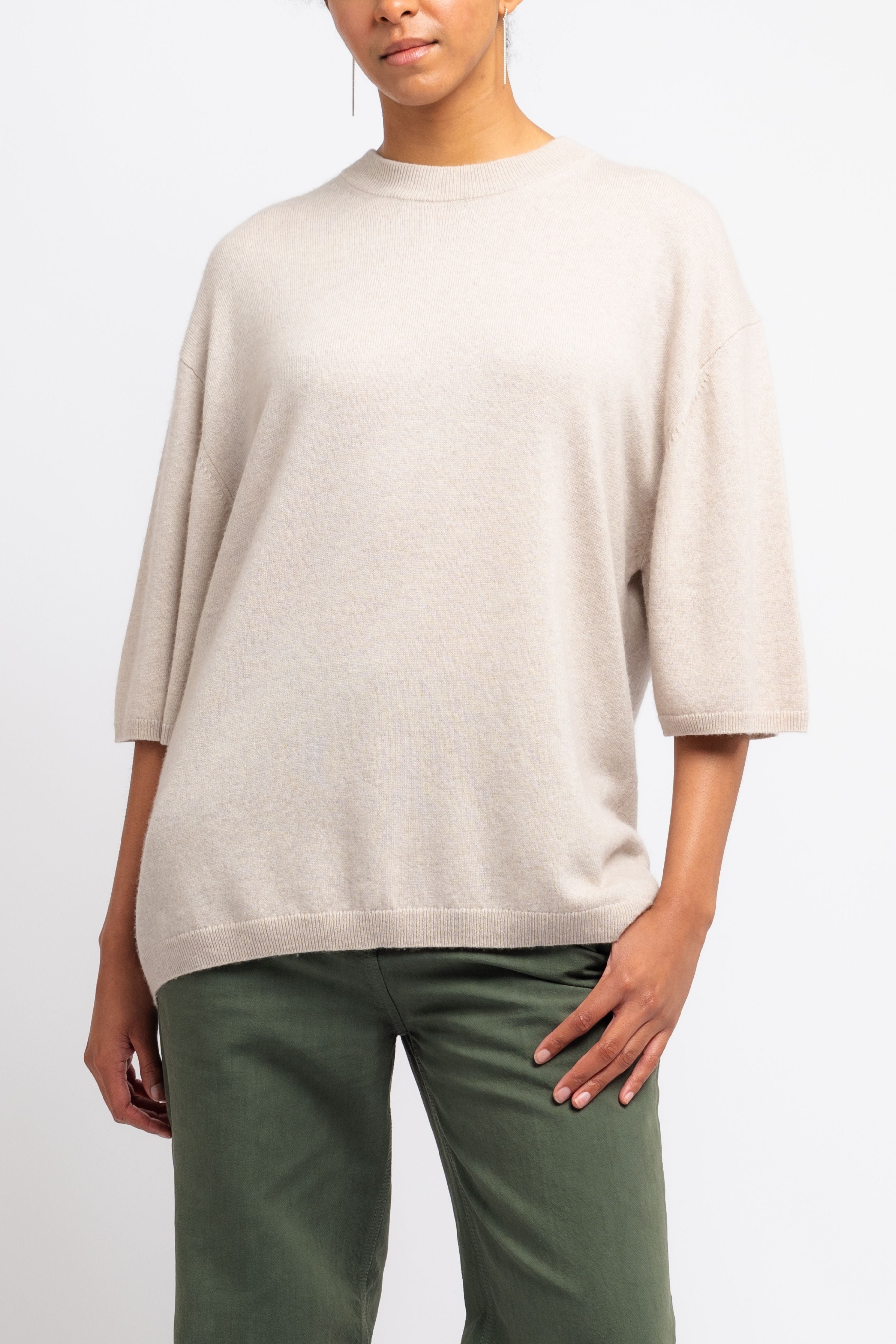 Washable Cashmere Oversized Easy Tee