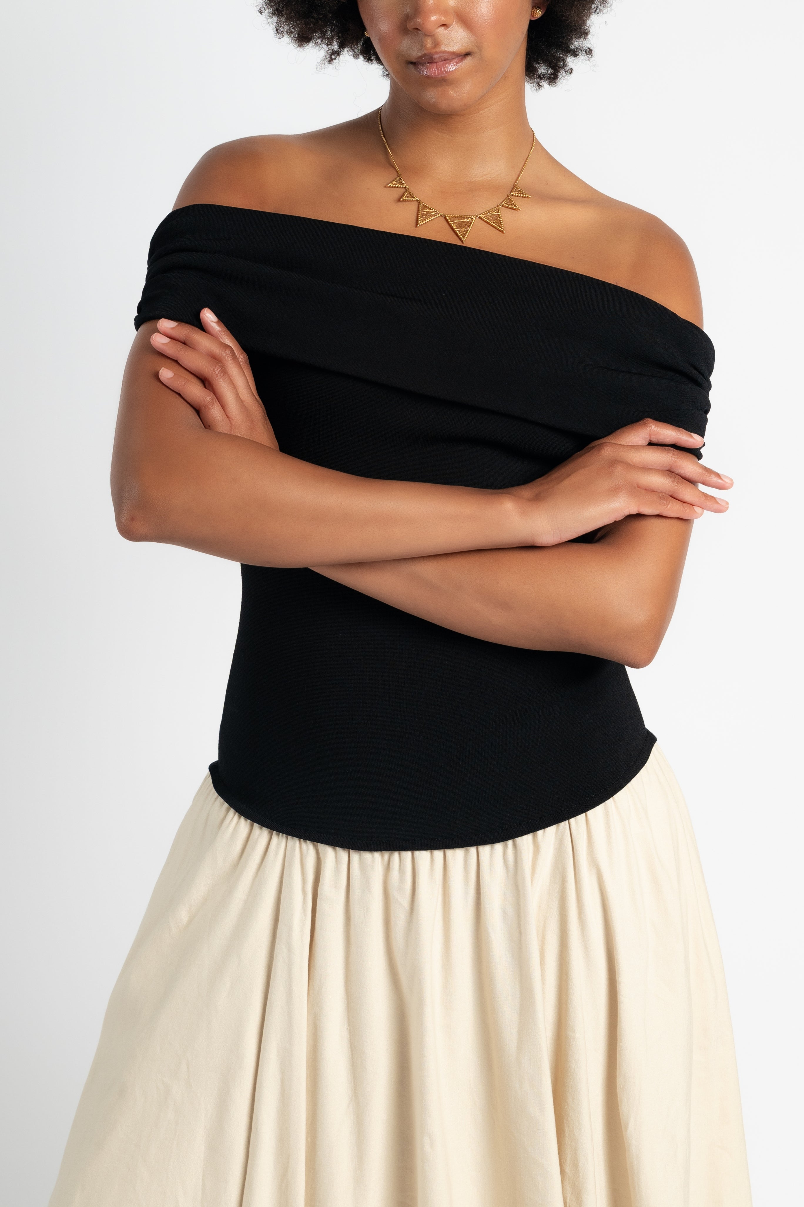 Adaline Off Shoulder Midi Dress