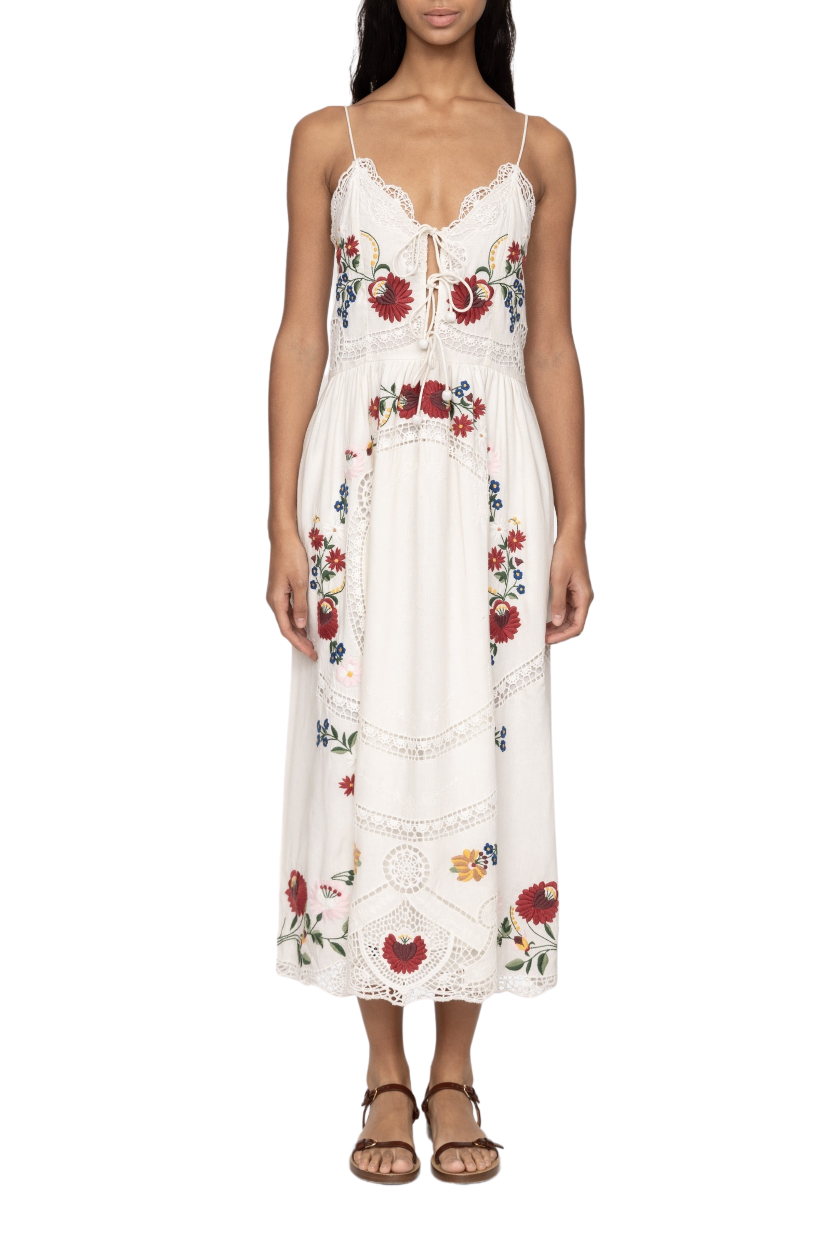 Celia Embroidery Slip Dress