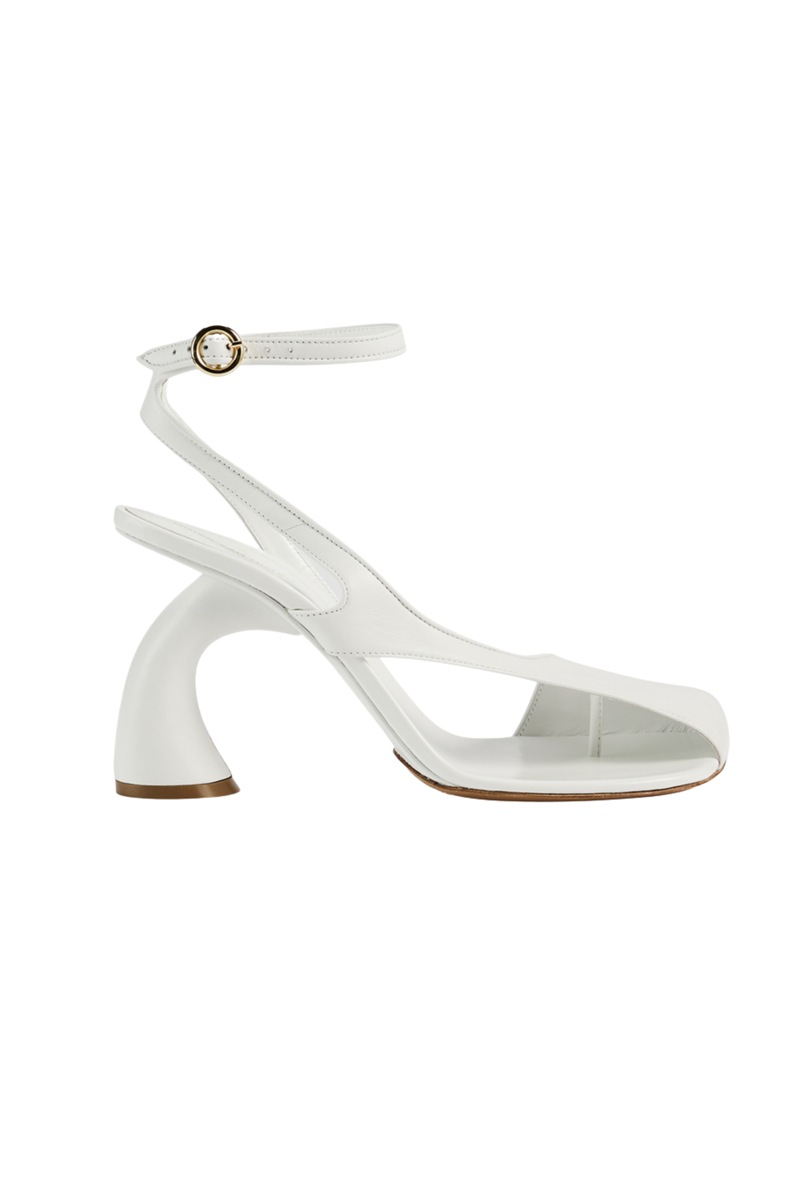 Virgo Asymmetric Sandals in White