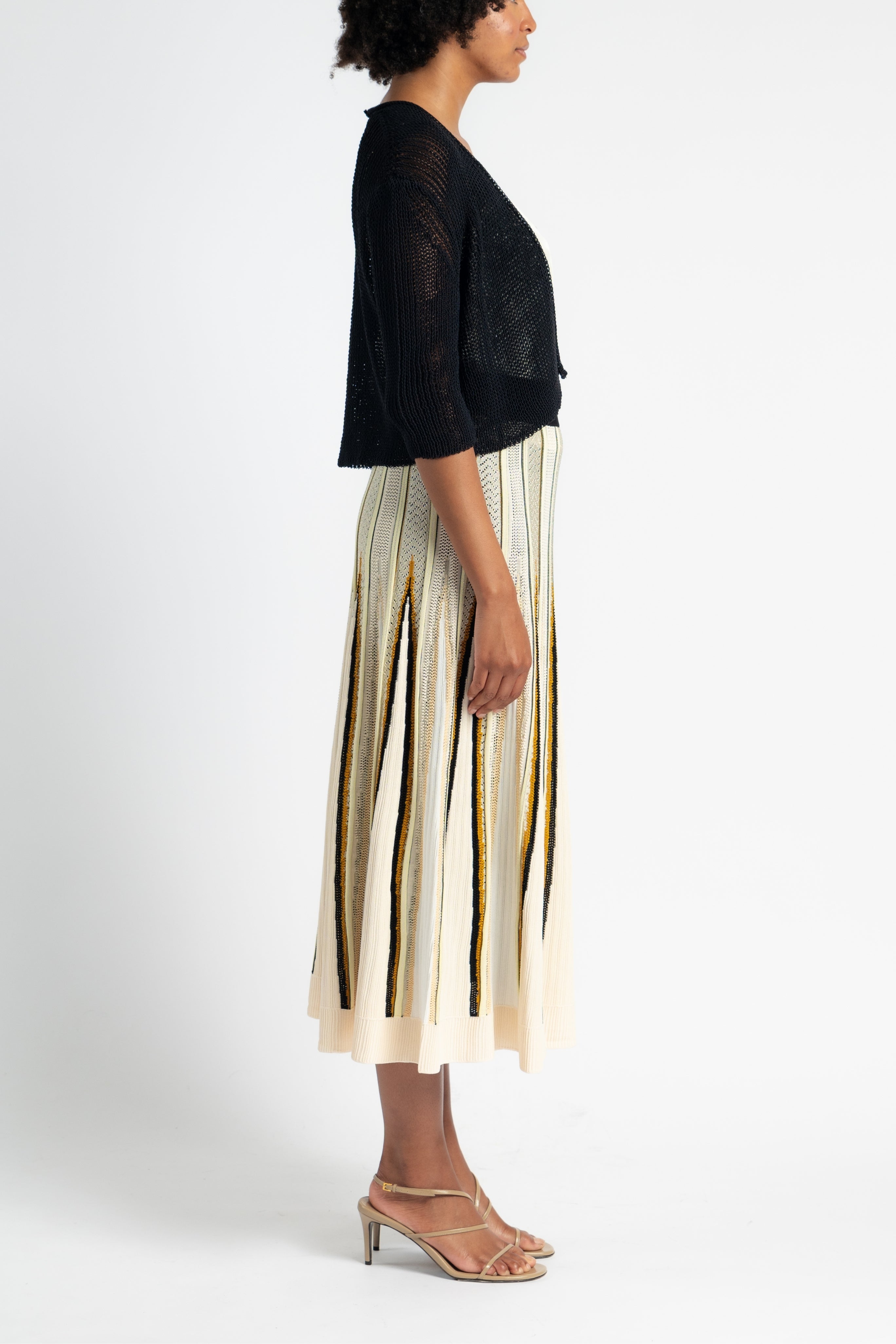 Organic Cotton Blend Rib Knit Cardigan