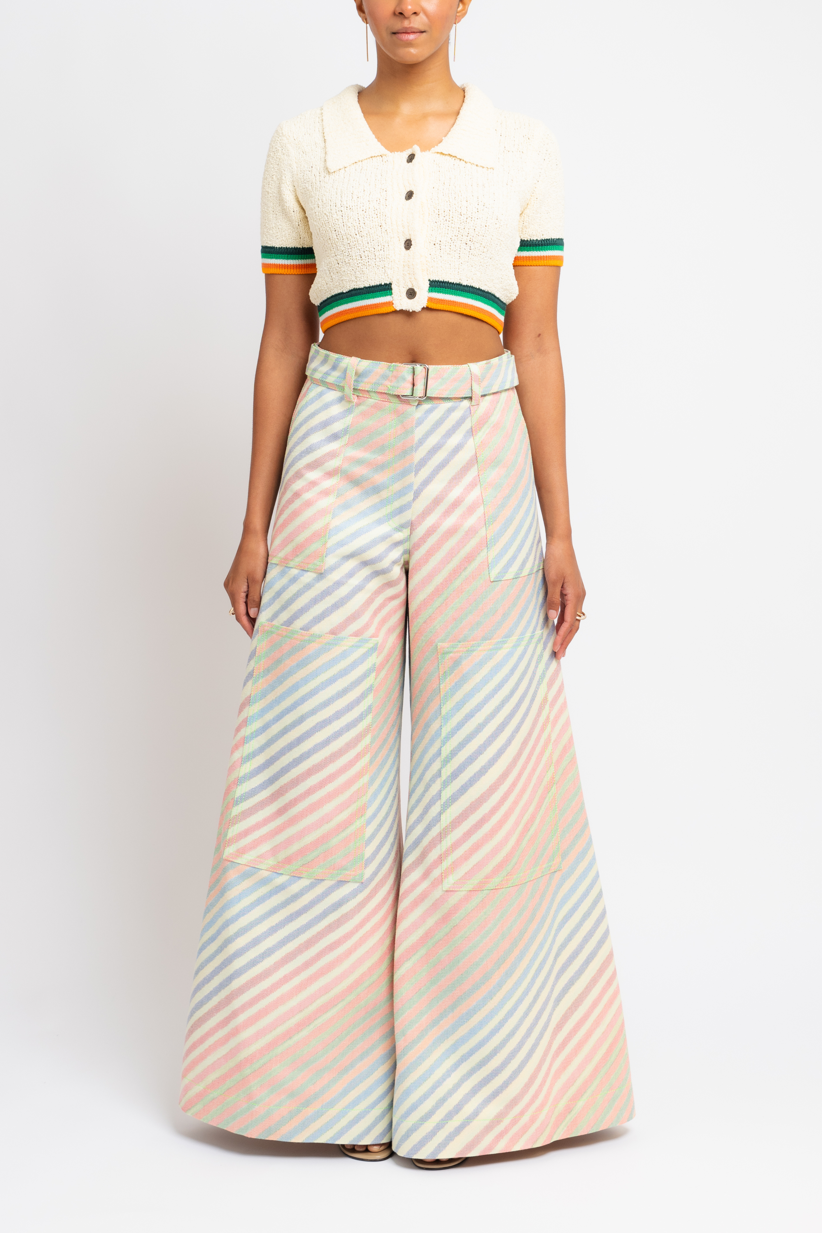 Bias Crayon Stripe Ultra Wide Utility Pant