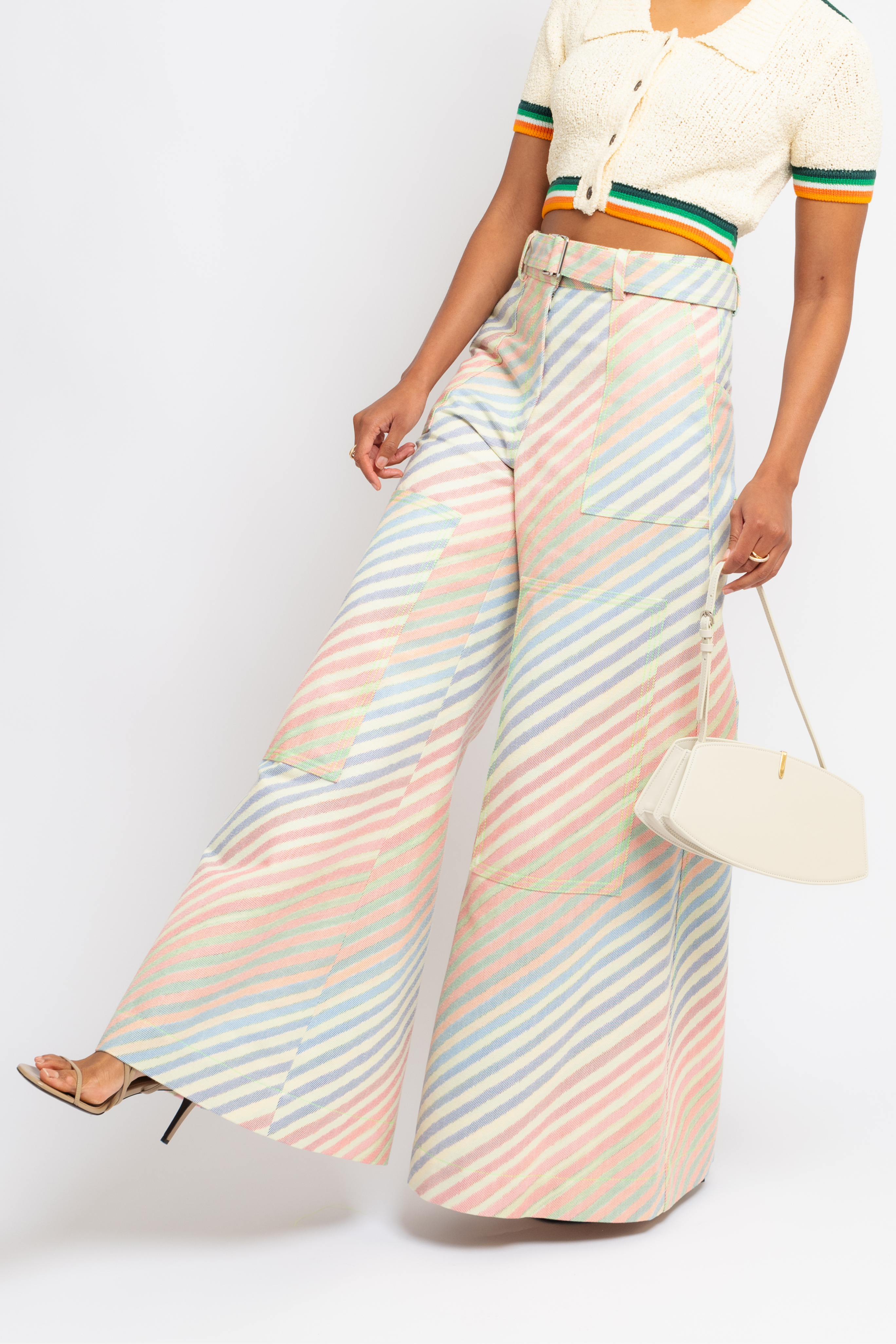 Bias Crayon Stripe Ultra Wide Utility Pant