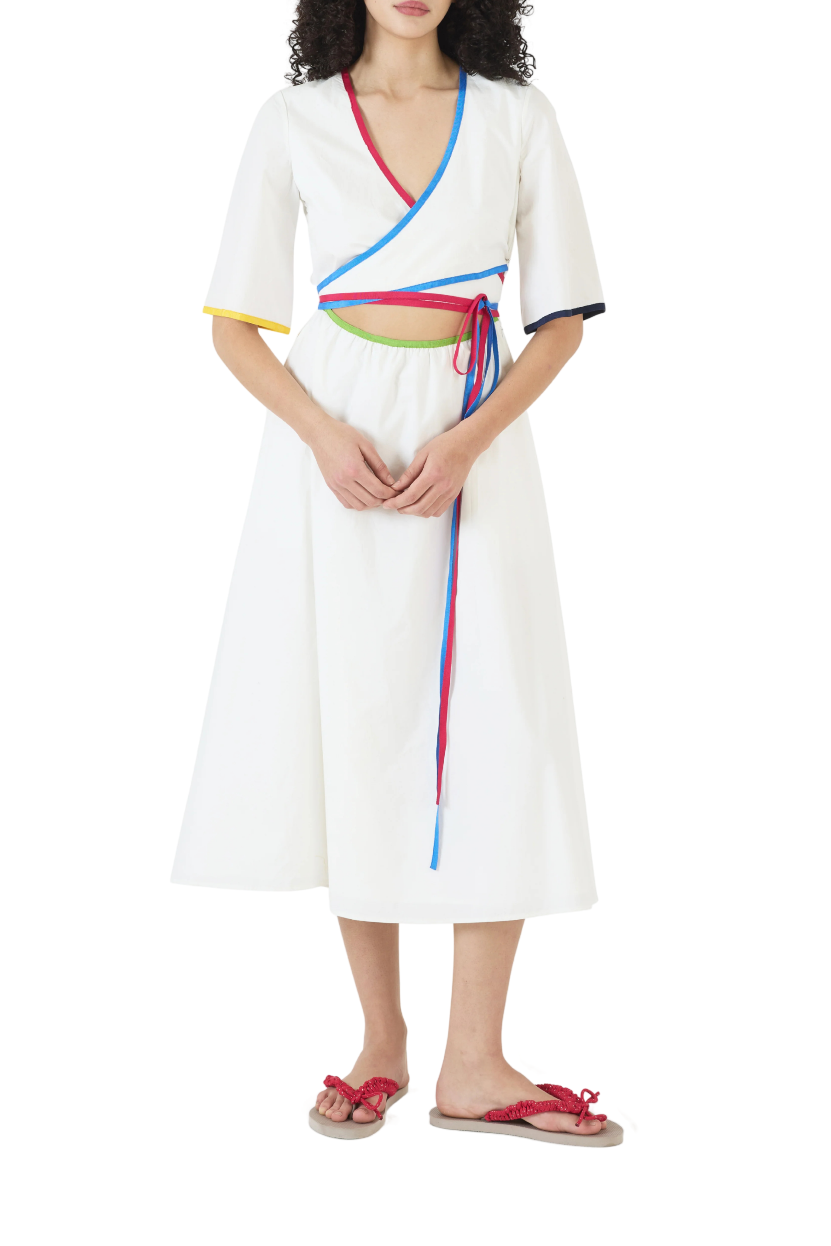 Ribbon Wrap Dress