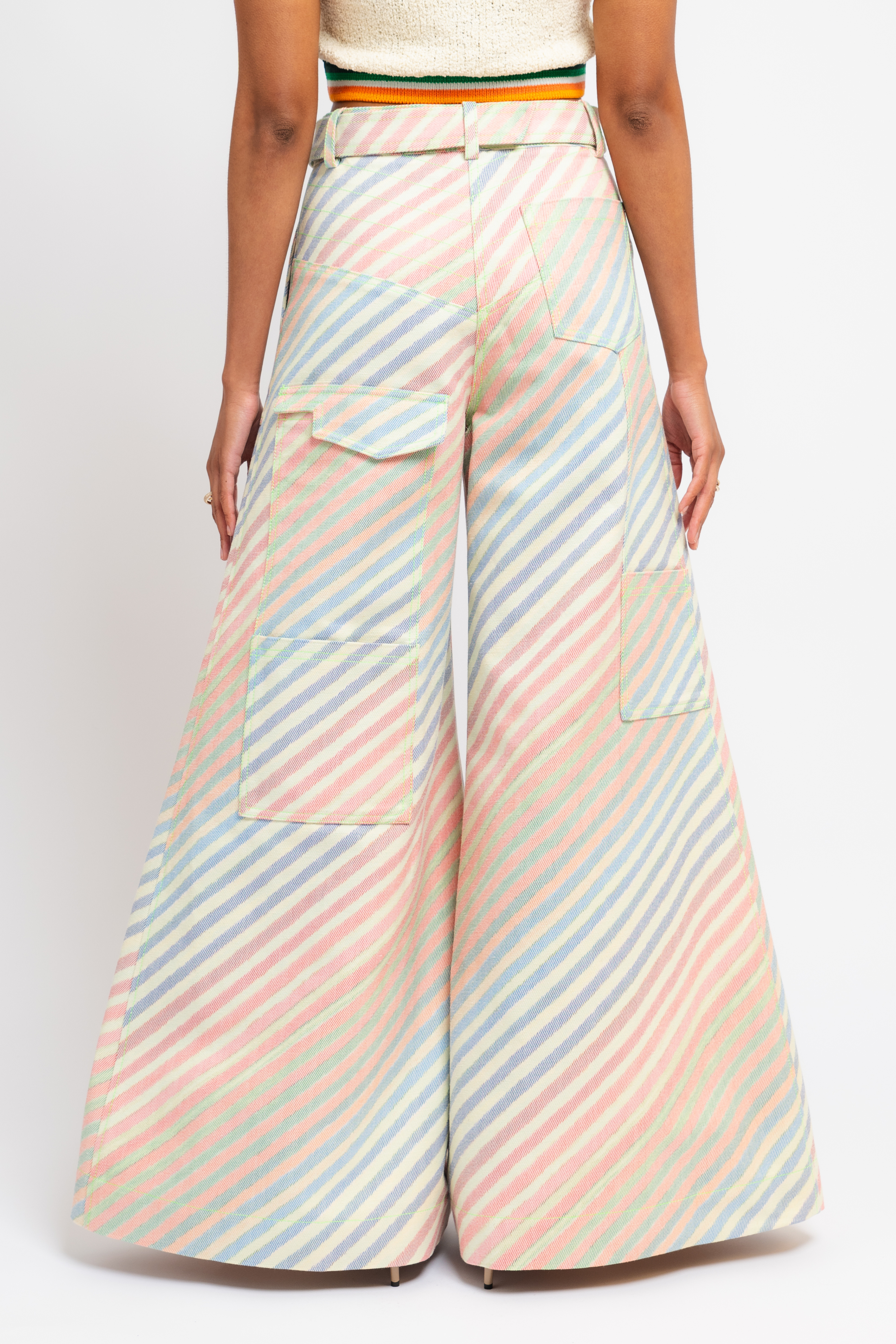 Bias Crayon Stripe Ultra Wide Utility Pant