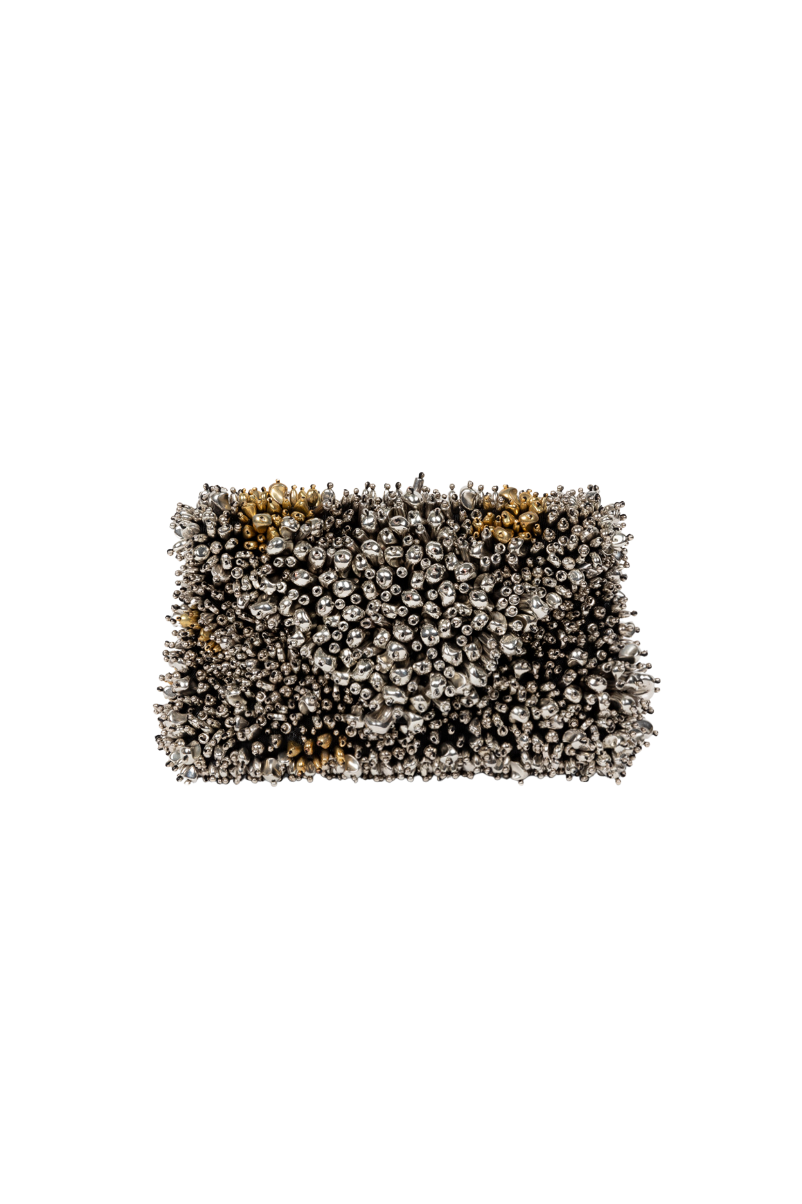Silver Embellished Shoulder Bag