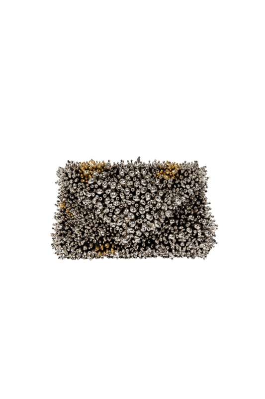 Silver Embellished Shoulder Bag