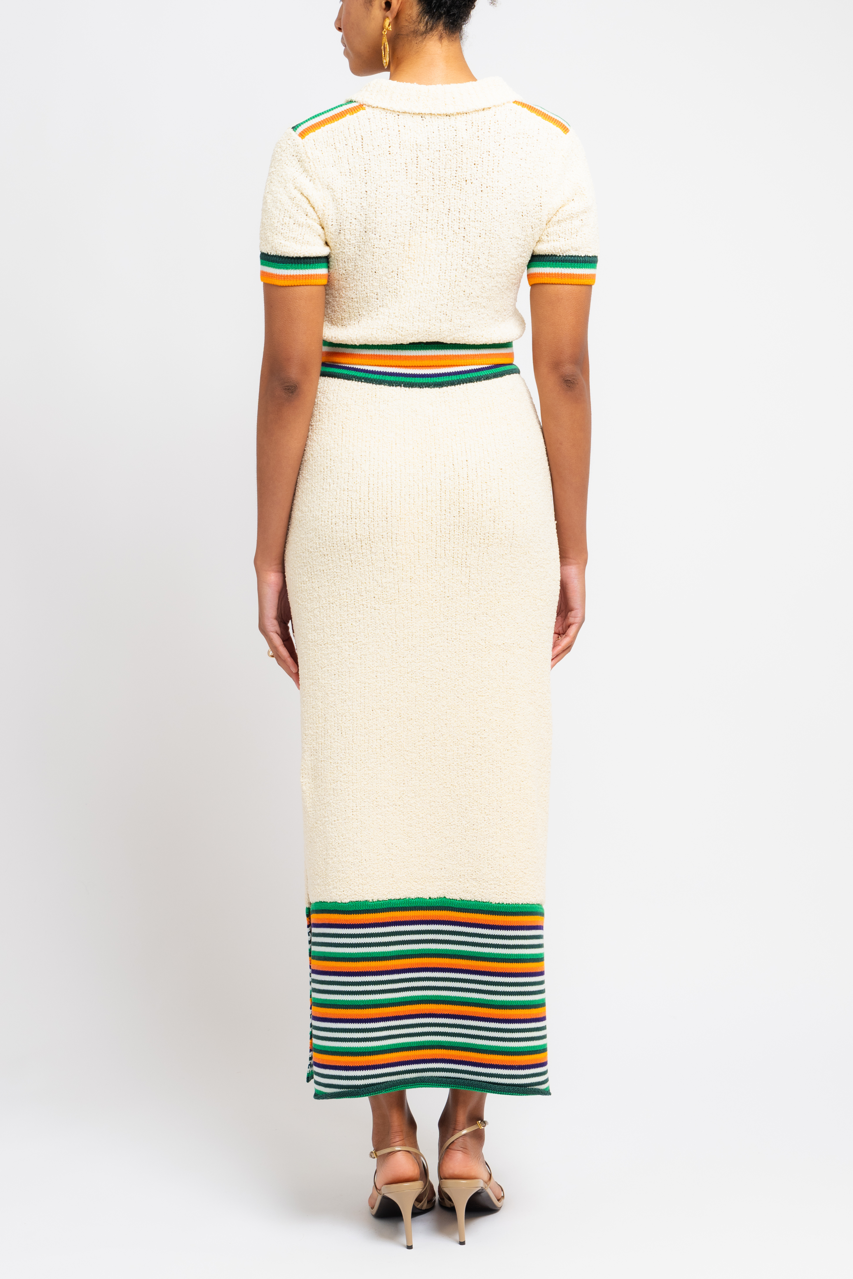 Bouclé Knit Pencil Skirt