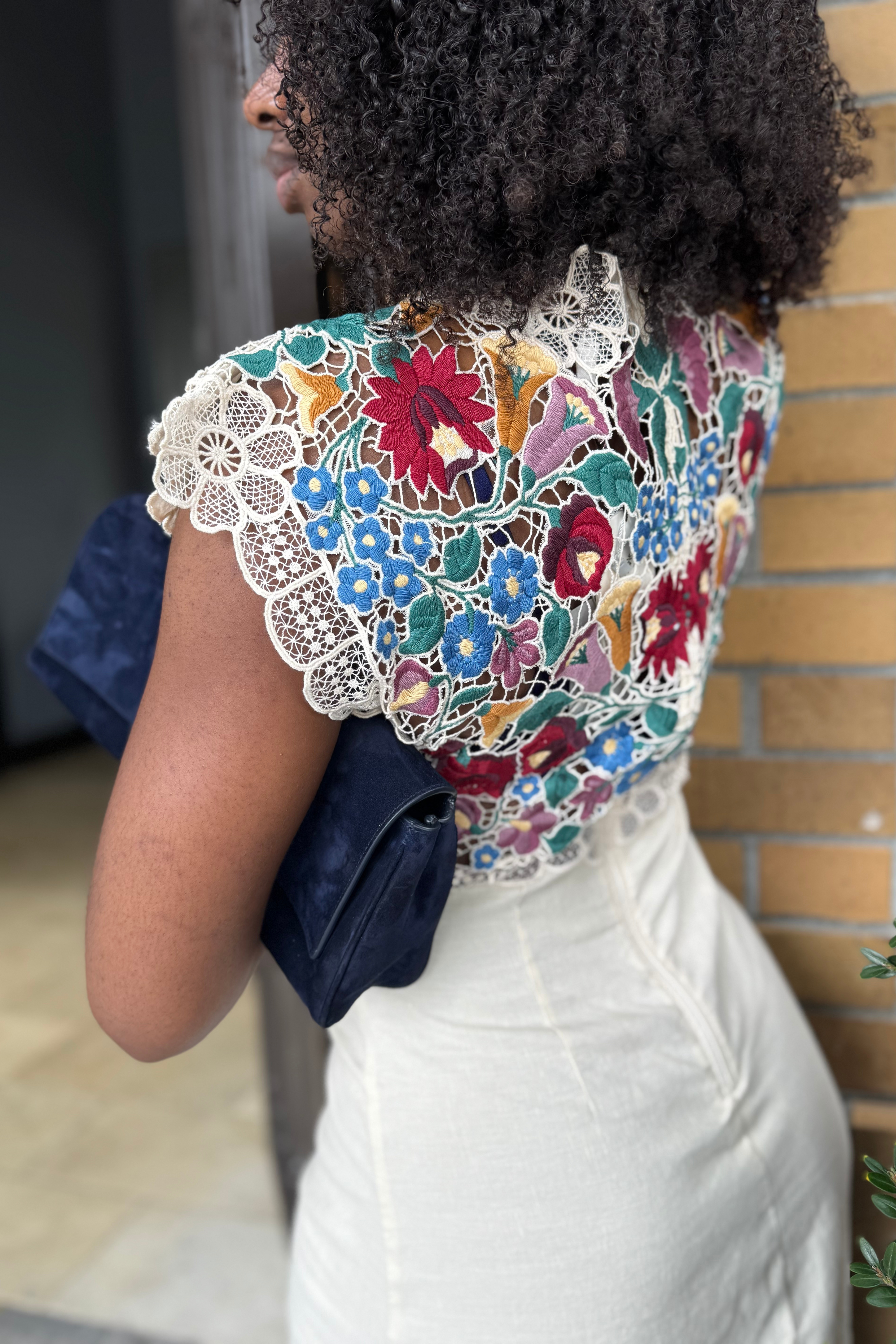 Katharine Embroidery V-Neck Dress
